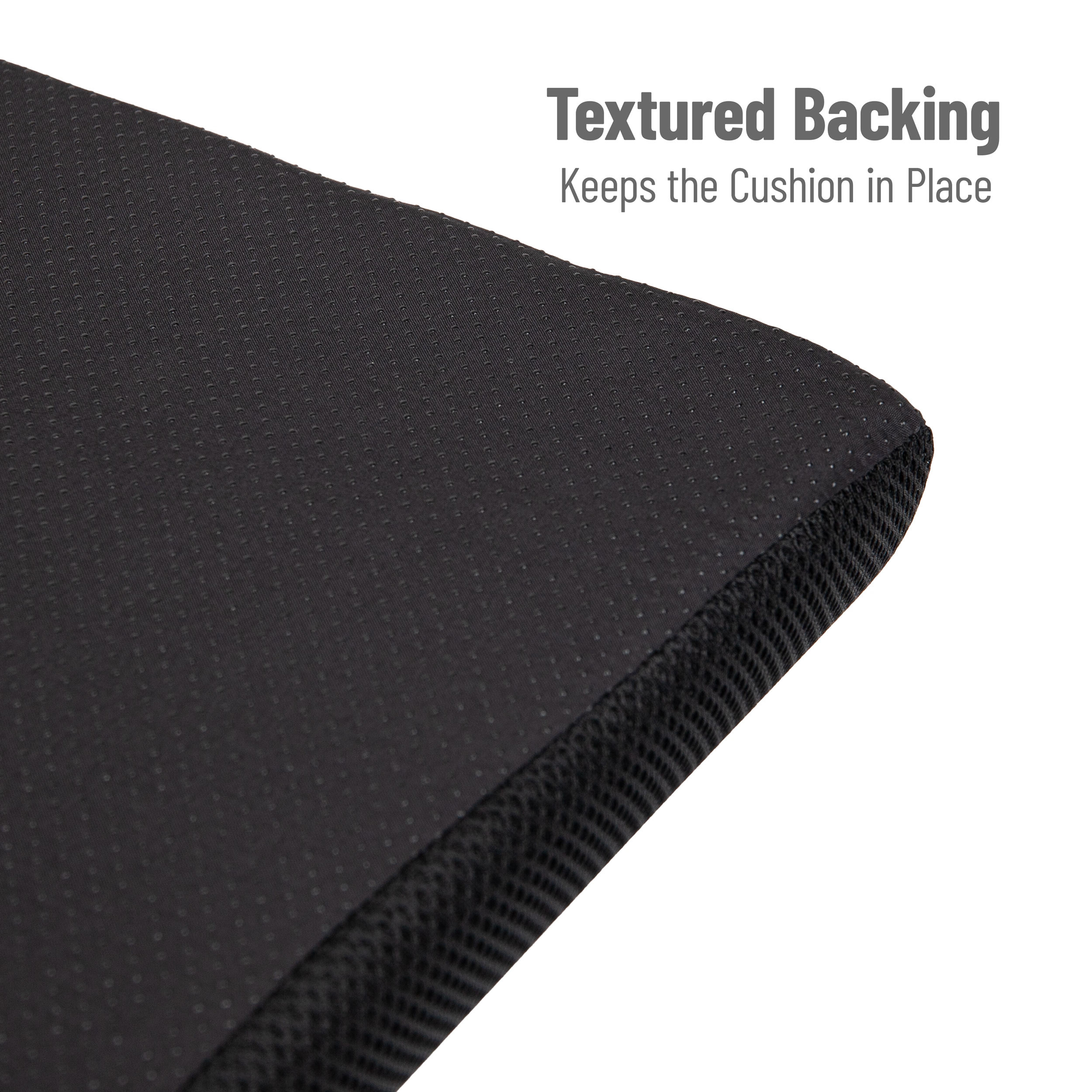 Black Memory Foam Ergonomic Seat Cushion with Mesh Cover