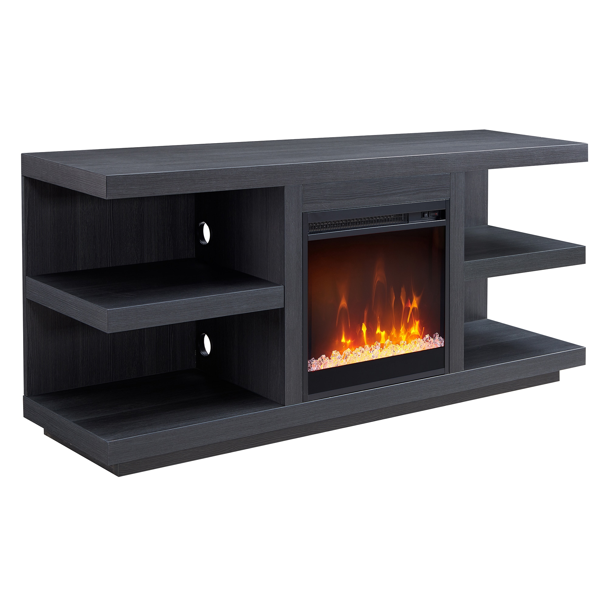 Hailey Home TV1725 Maya Transitional Charcoal Gray Tv Stand (Accommodates TVs up to 70-in)