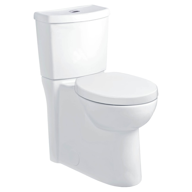American Standard Studio White Dual Flush Round Chair Height 2 Piece Watersense Toilet 12 In Rough Size The Toilets Department At Com - How To Take Off Toilet Seat American Standard