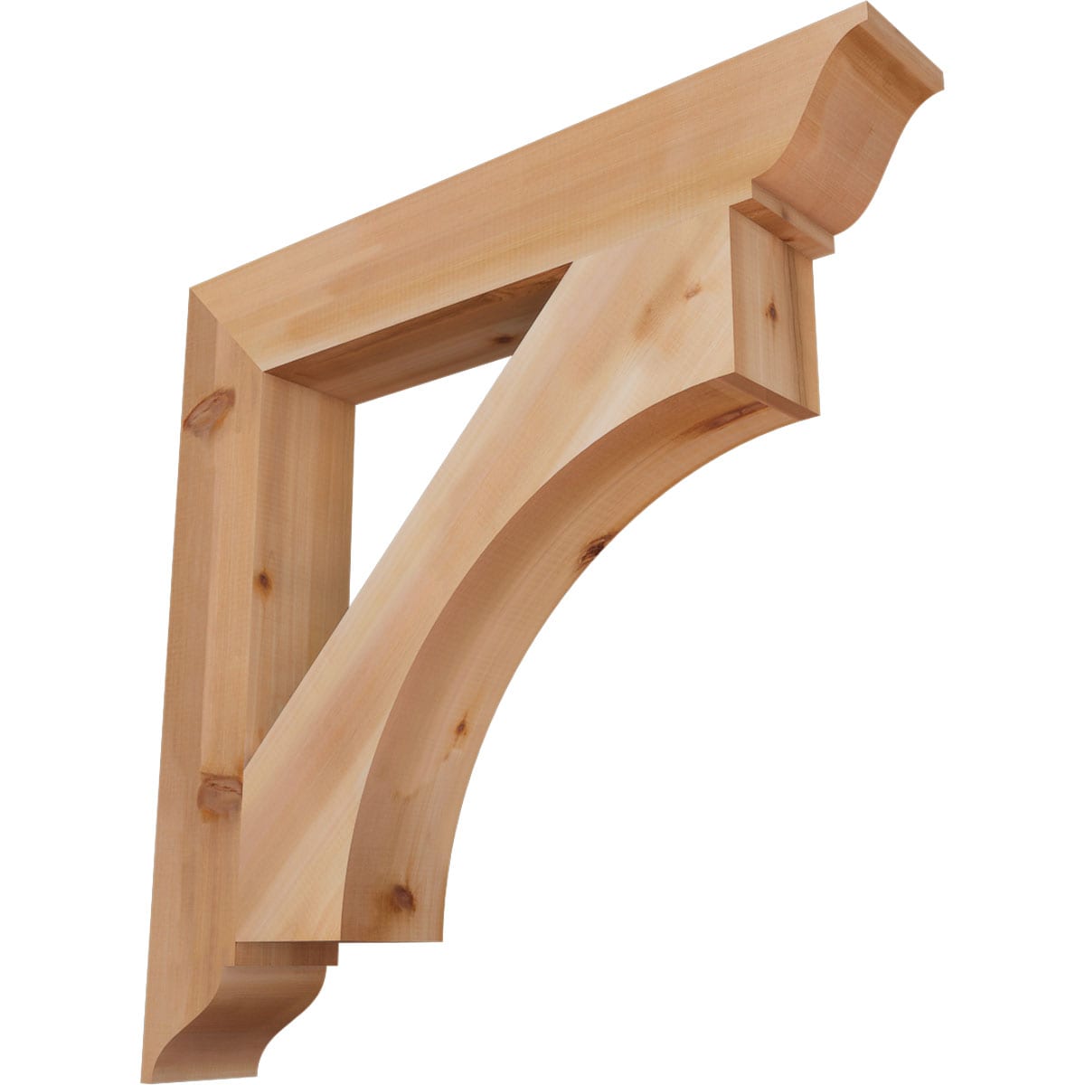 Ekena Millwork BKT06X38X38WTL01SWR Westlake traditional smooth 5-1/2-in x 38-in x 38-in Western red cedar Brown Wood Standard bracket