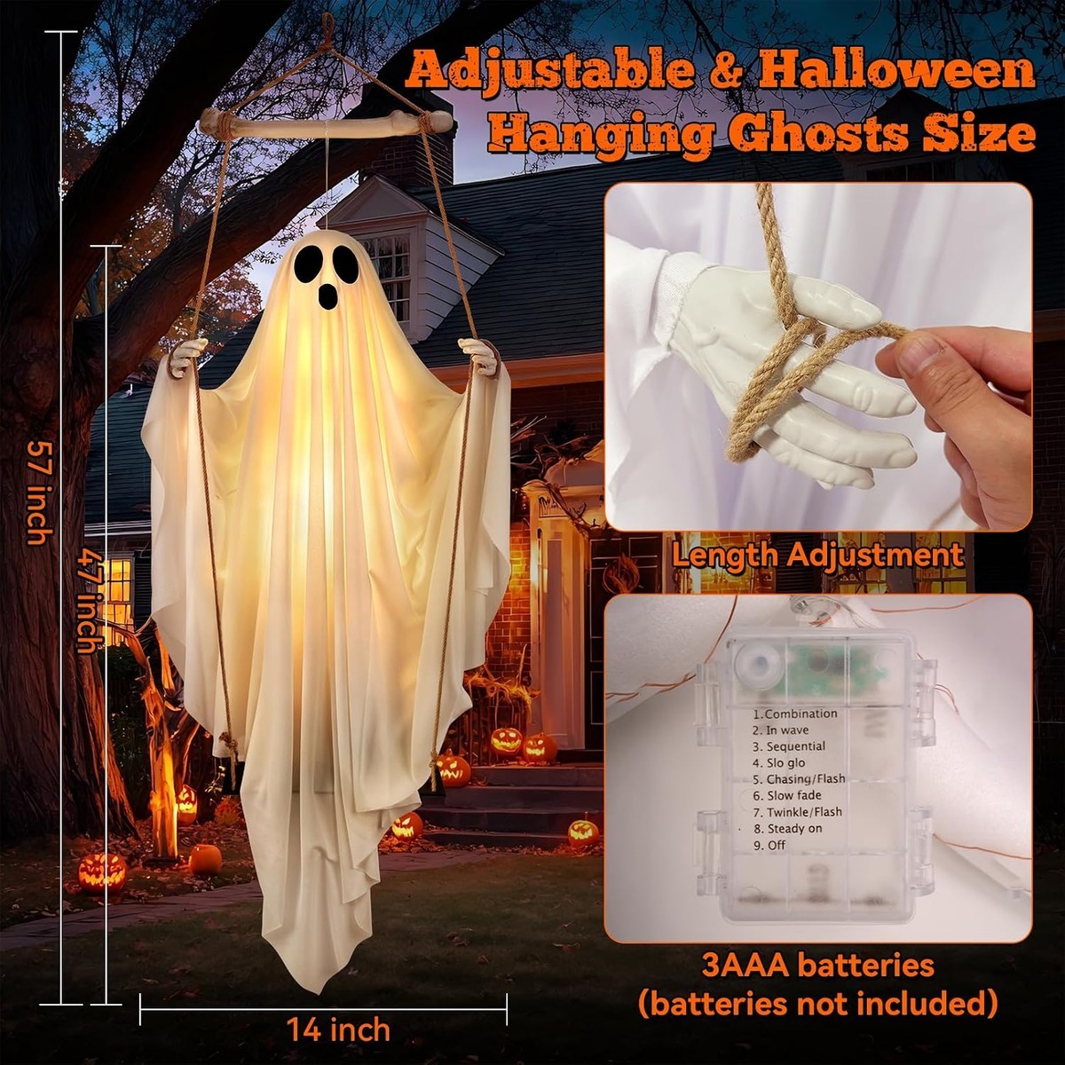 Pacrigo JIA1-71A08A Halloween-String-Lights - View #2