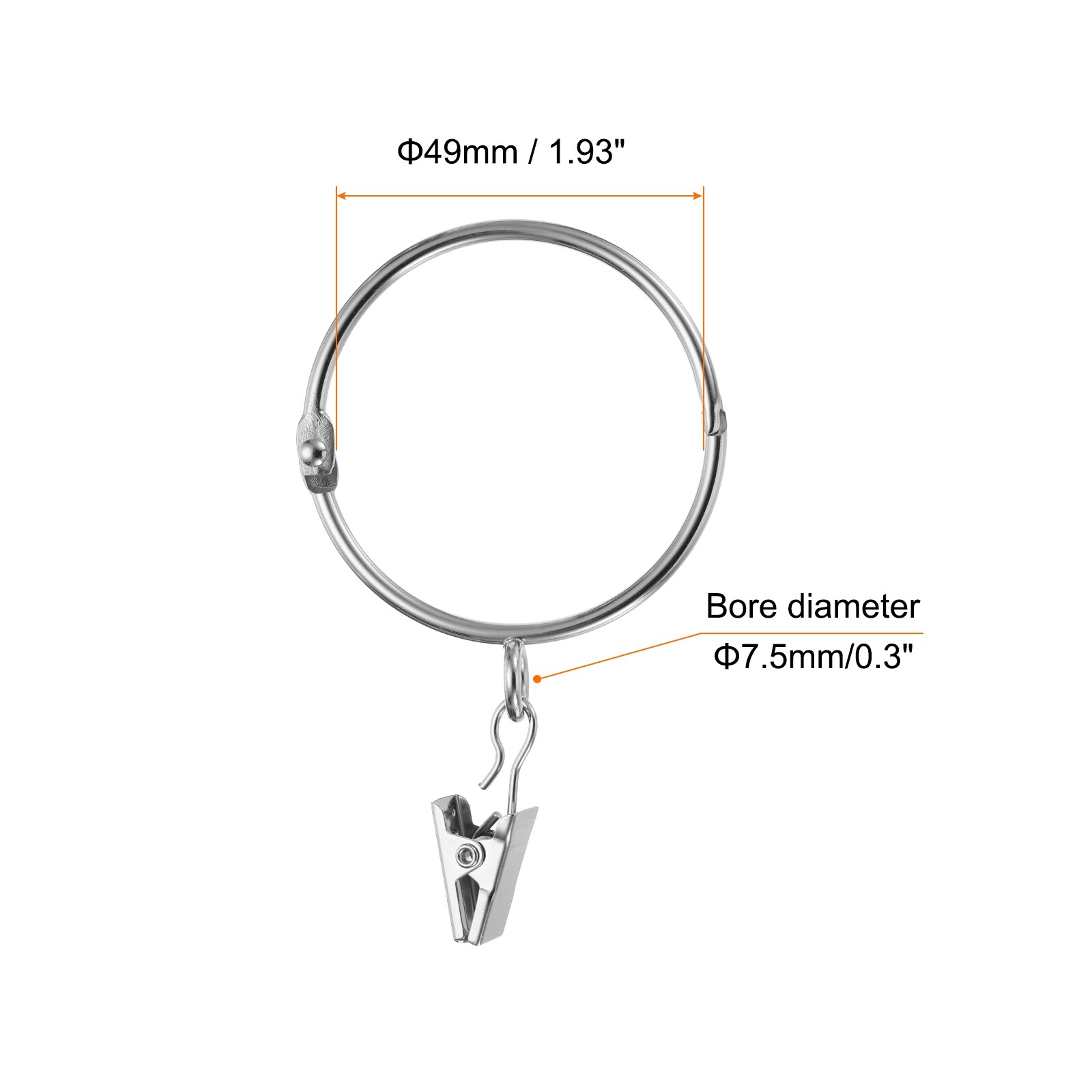 Unique Bargains S25093001UX7598 Curtain-Rings - View #2