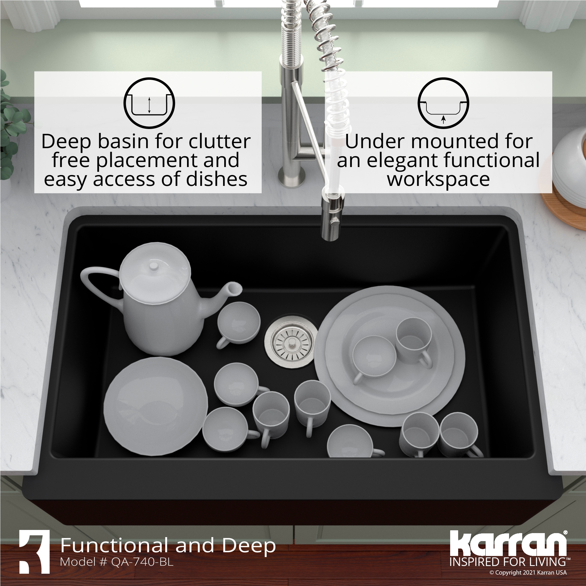 Karran QA-740-BL-PK1 Kitchen-Sinks - View #10