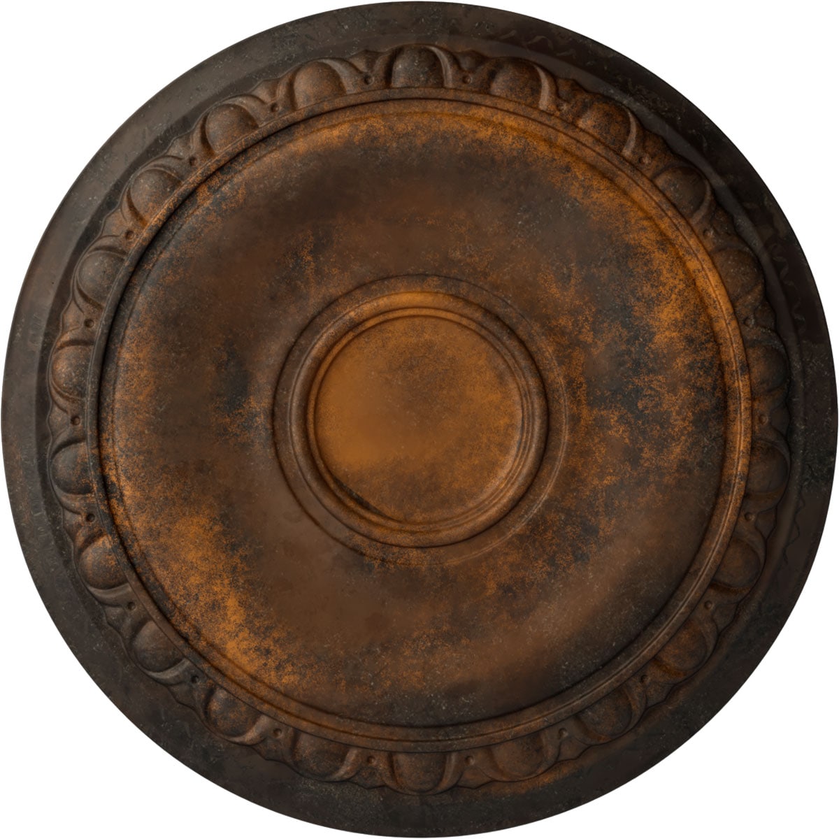 Ekena Millwork CM24CARUS Caputo 24.25-in W x 24.25-in L Painted Rust Polyurethane Whole Ceiling Medallion