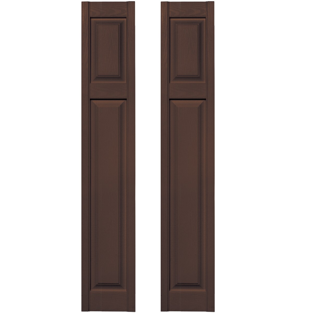 Vantage V4712167009 12-in W x 66.75-in H Chocolate Brown Exterior Shutters