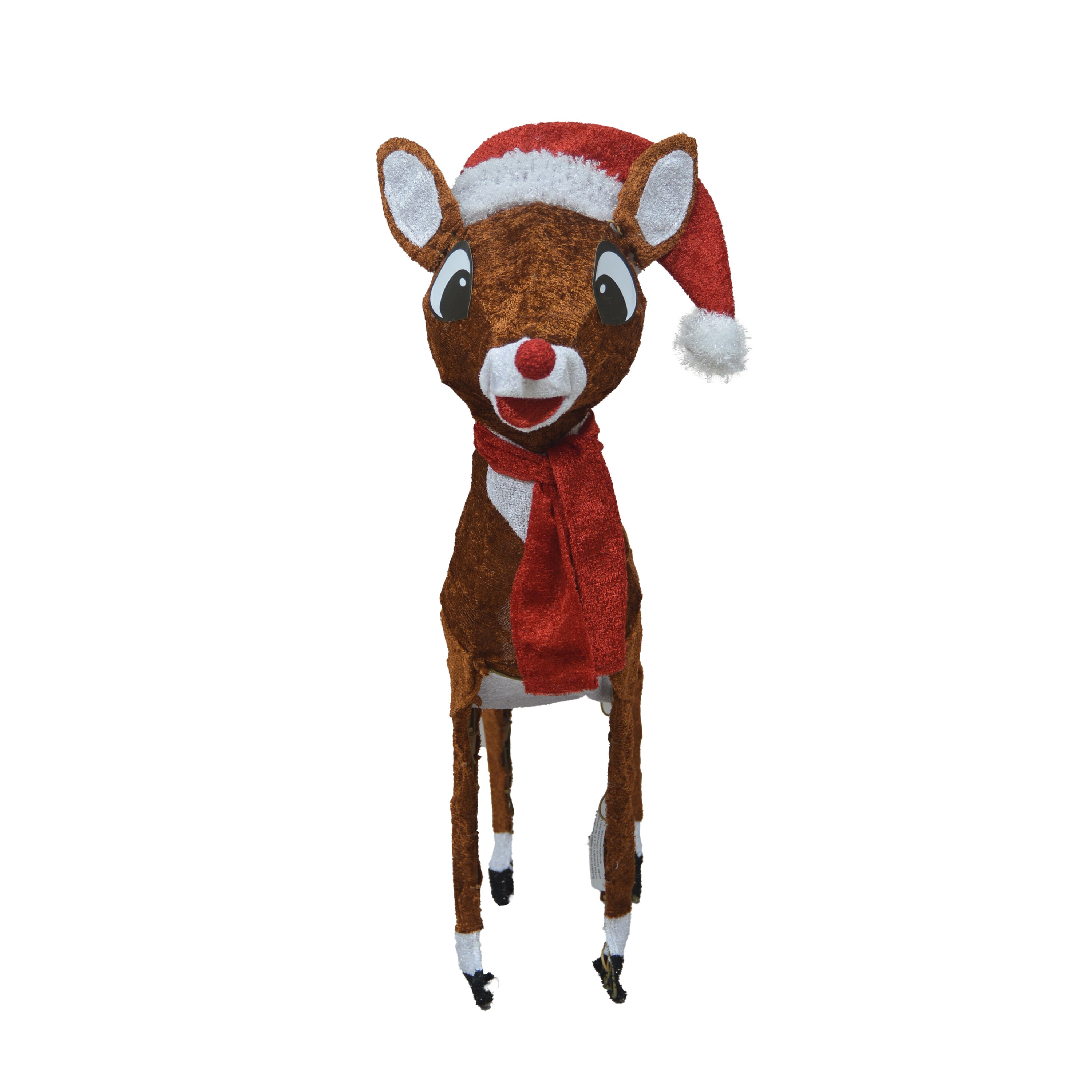 ProductWorks Rudolph 32-in Licensed Yard Decoration with White ...