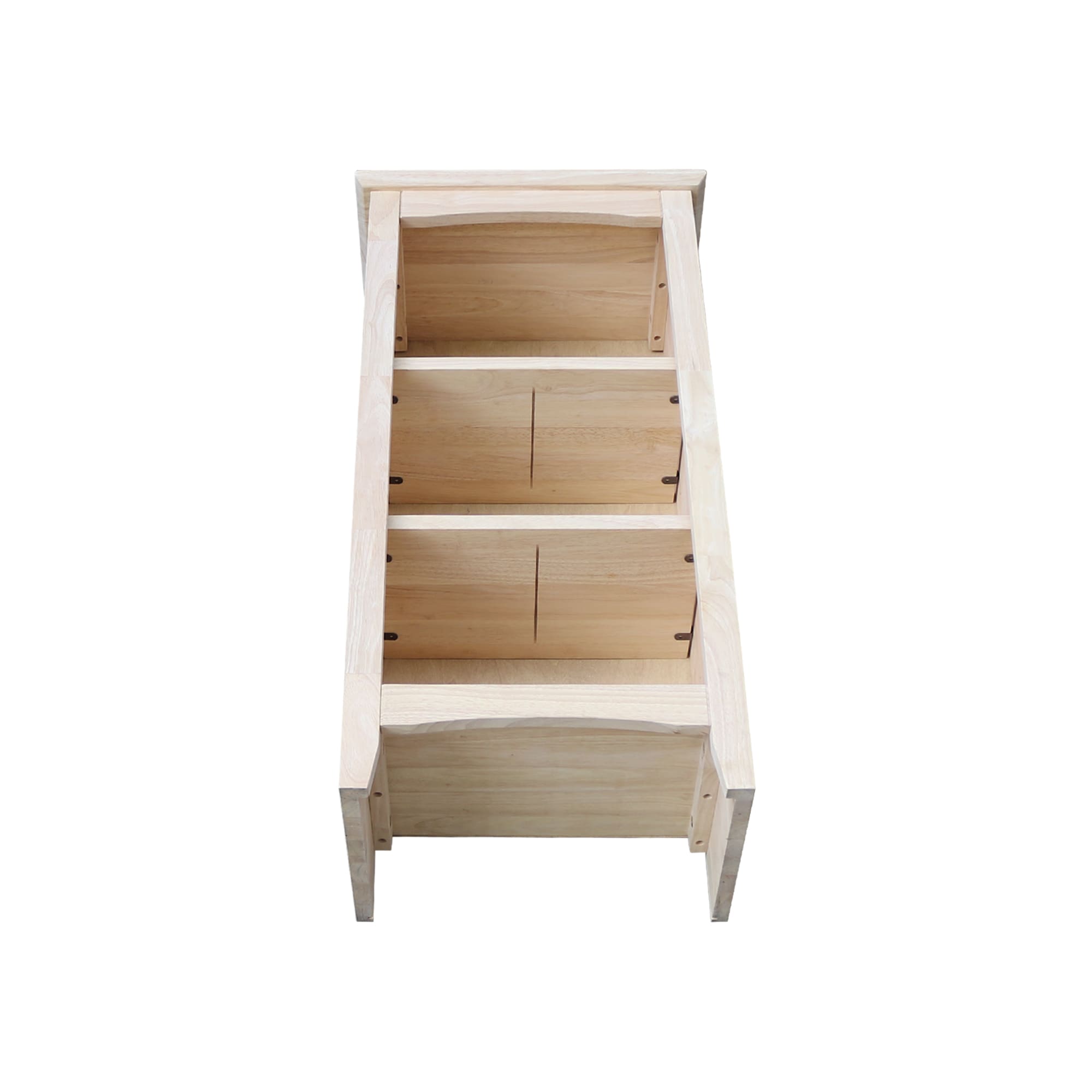 Adjustable Unfinished Solid Wood Shaker Bookcase, 36-Inch Tall