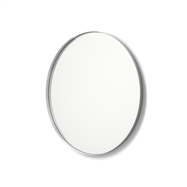 Silver Round Framed Bathroom Mirror, 24 X 60 Framed Bathroom Mirror