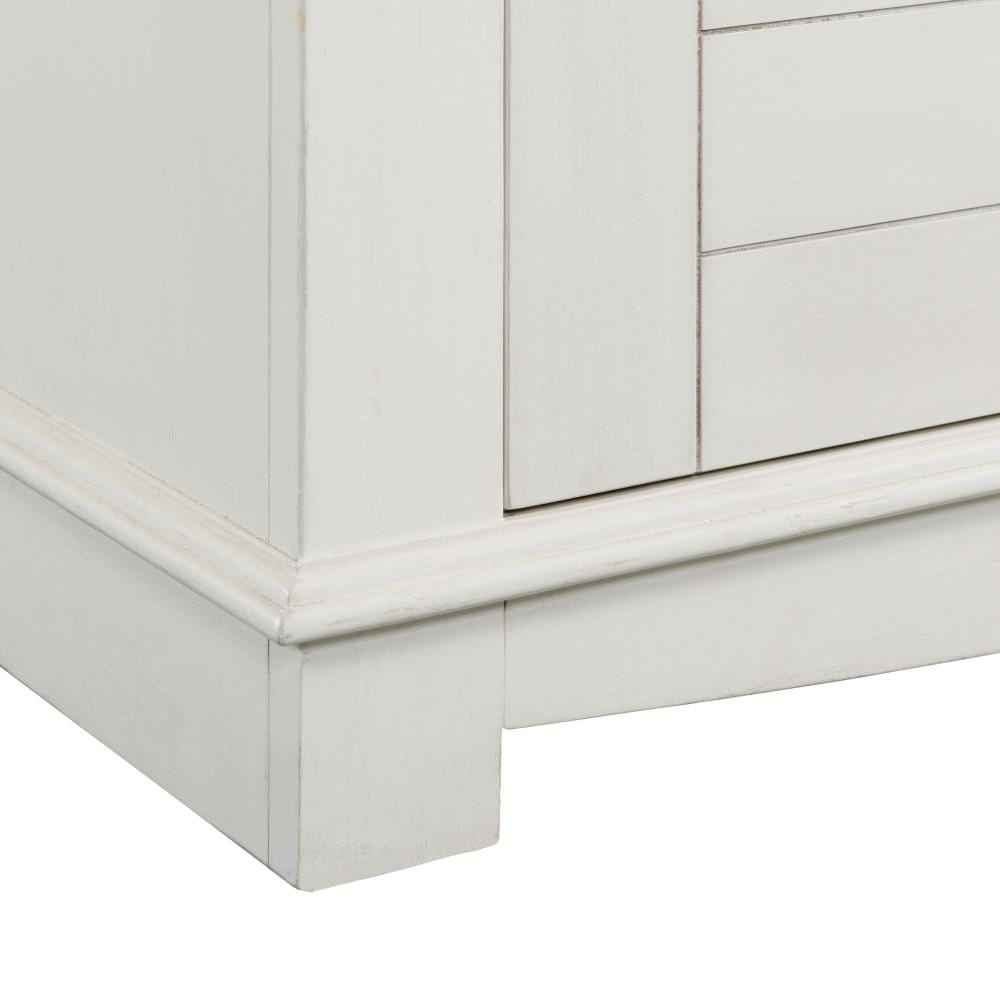 Jamison Rustic Gray and White Two-Tone Server with Drawers