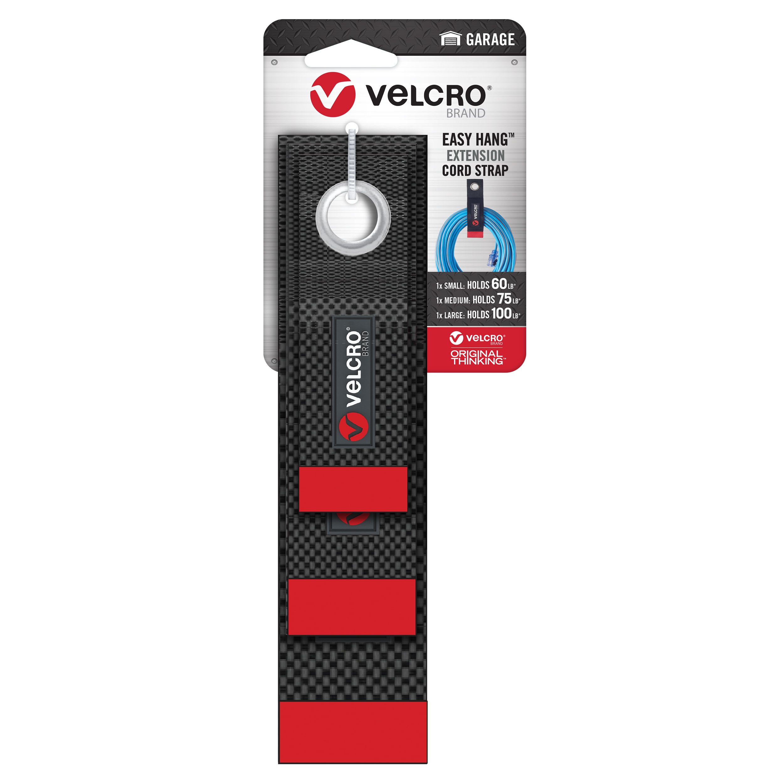 VELCRO Brand Black Easy-hang Extension Cord Strap Variety Pack (2-Pack) in  the Specialty Fasteners & Fastener Kits department at
