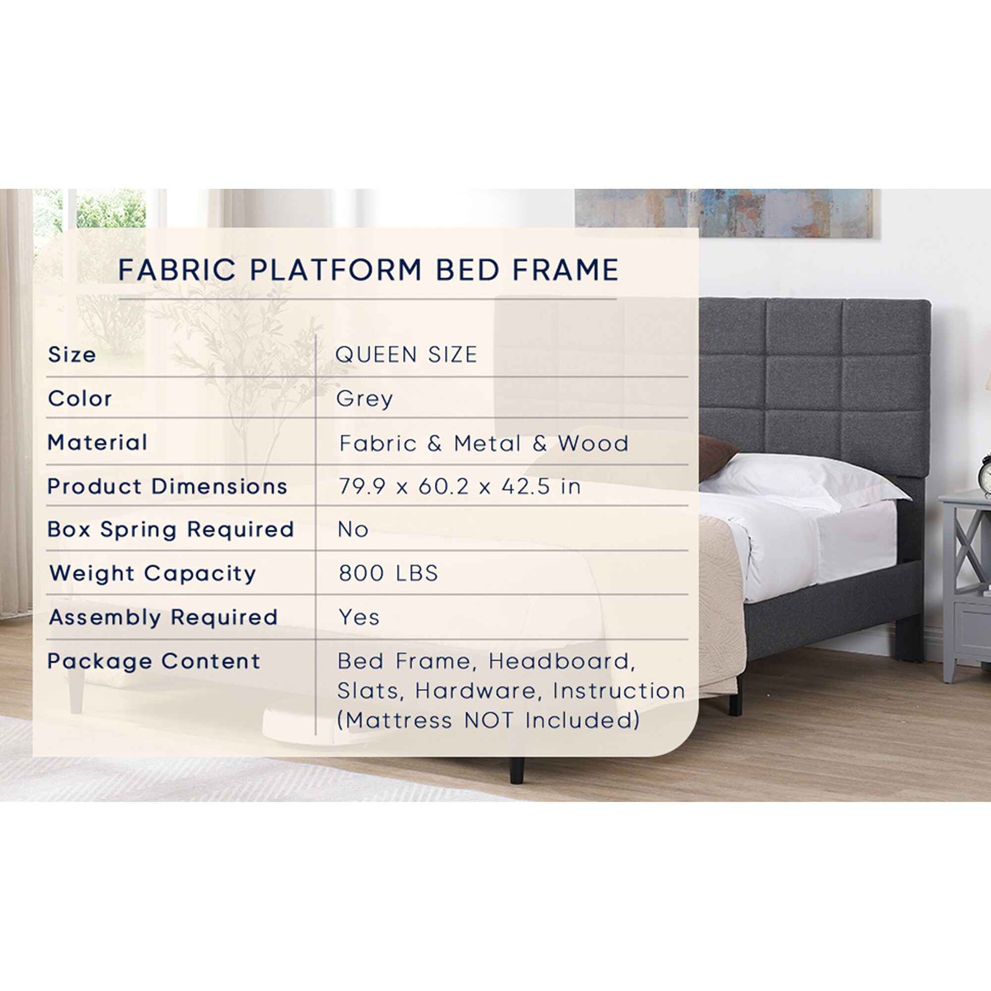 Clihome ZHCH-FULL-HEAVY-WH beds - View #15