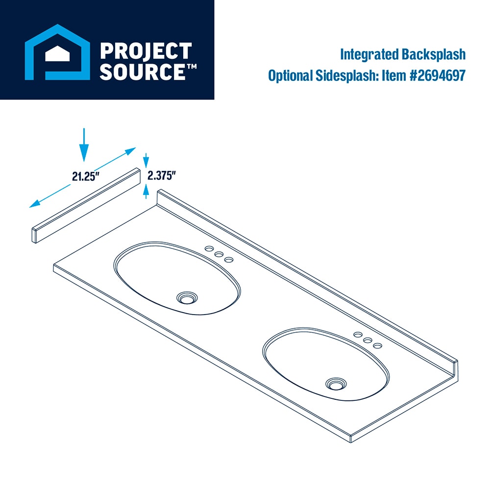 Project Source MP261D-3 Vanity-Tops - View #6