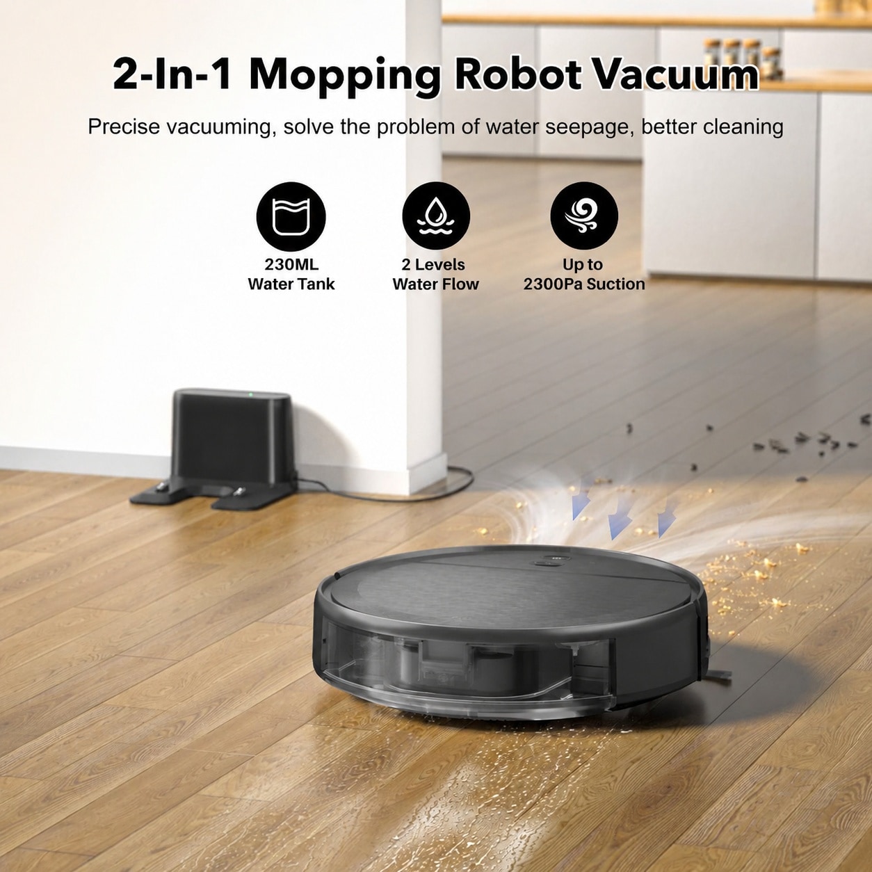 AOIZGMY  Robot Vacuum and Mop Combo 2 in 1 Robotic Cleaner with WiFi App Control Strong Suction Self Charging Quiet for Hard Floor Pet Hair Low Sansujyuku sansujyuku.com