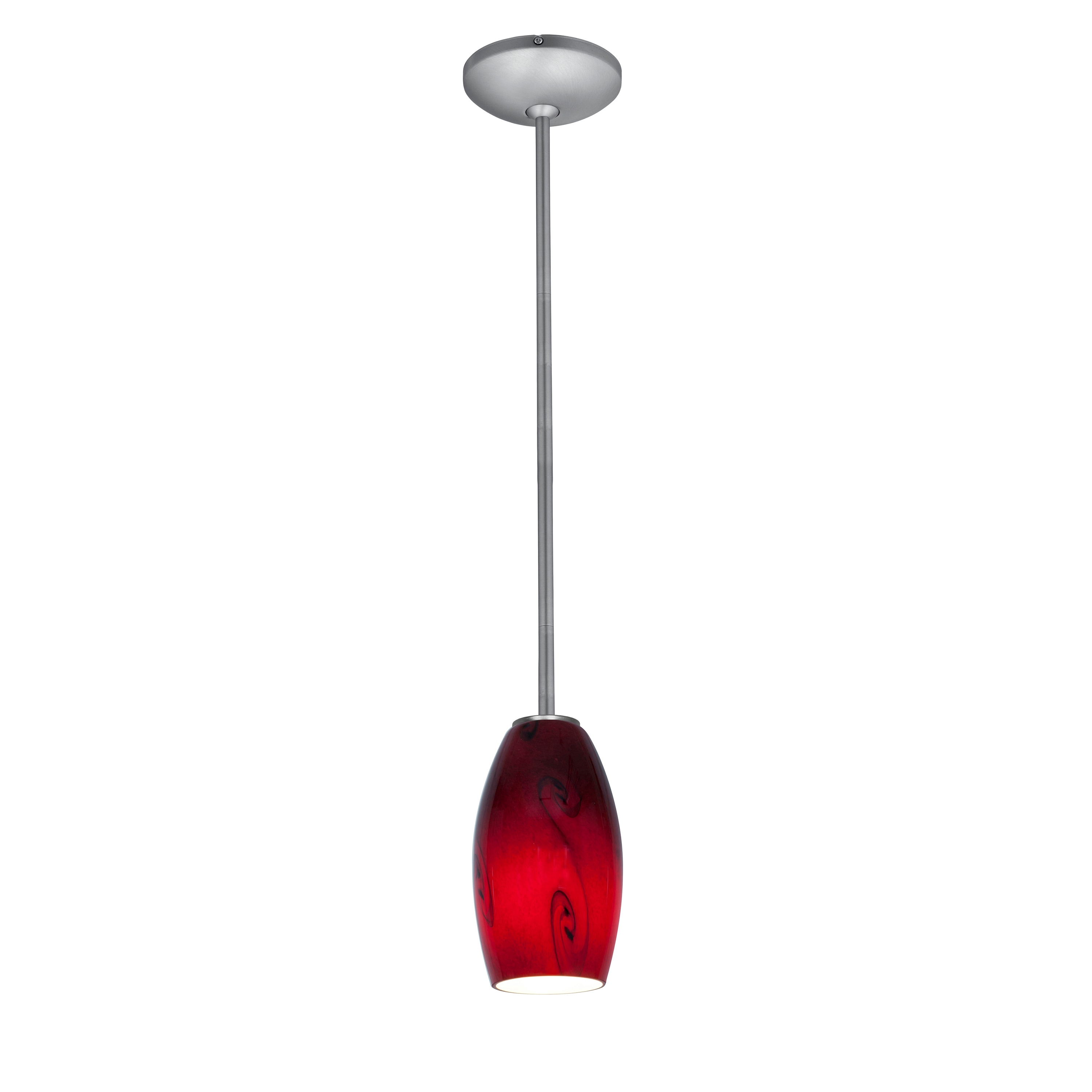 Access Lighting 28011-3R-BS/RUSKY Merlot Brushed Steel Modern/contemporary Geometric Mini Hanging Pendant light