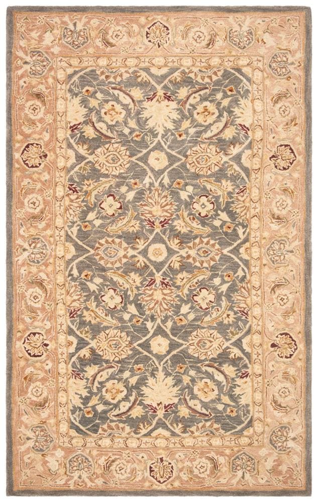 Hand-Tufted Artisan Wool-Cotton Blend Rug, 4' x 6', Blue/Brown