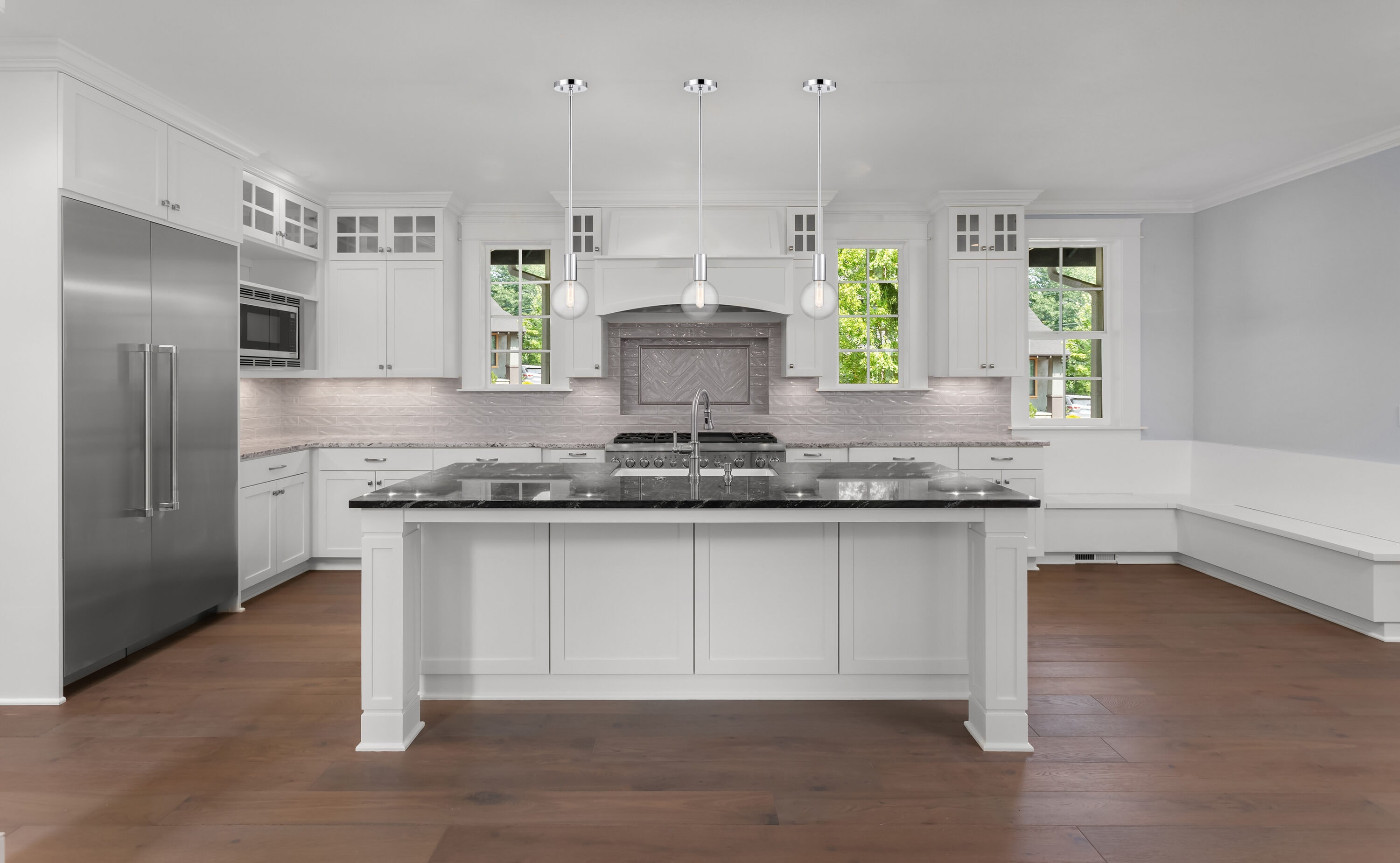 Sleek Chrome Mini-Pendant with Clear Glass Shade