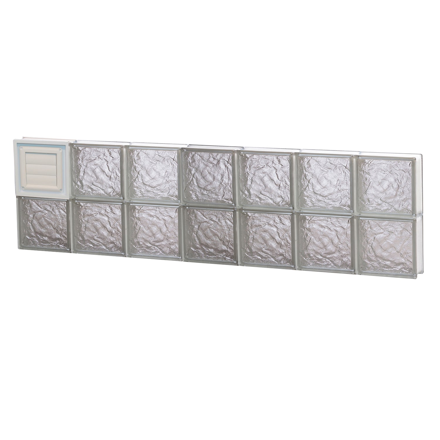REDI2SET D4212IS Ice Glass 40-1/4-in x 11-1/2-in Frameless Replacement Dryer vent Glass Block Window