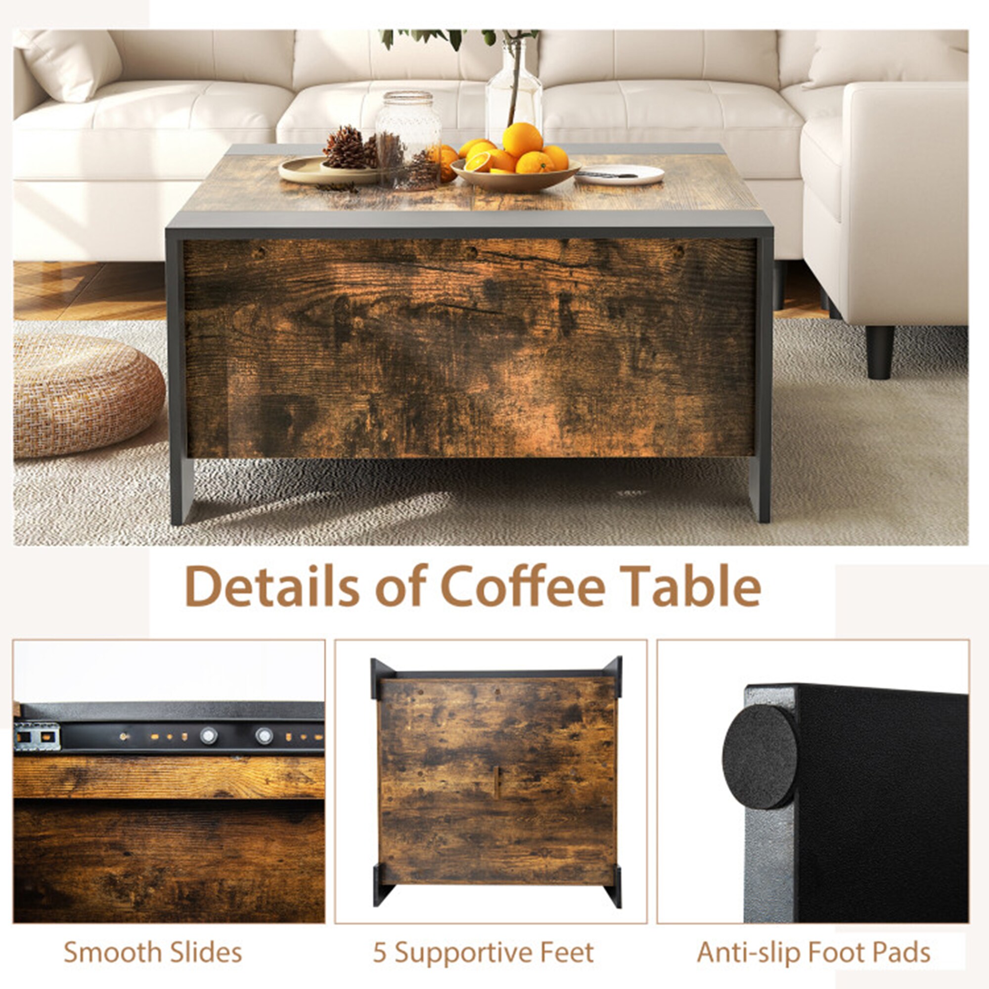 Clihome OTCH-192866-2AD Coffee-Tables - View #8