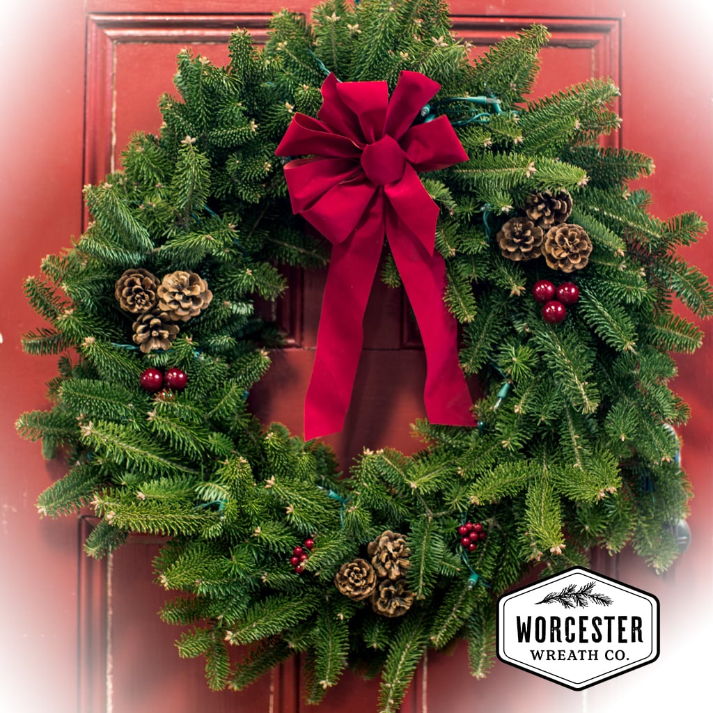 Worcester Wreath 24-in Real Balsam Fir Christmas Wreath in the Fresh ...