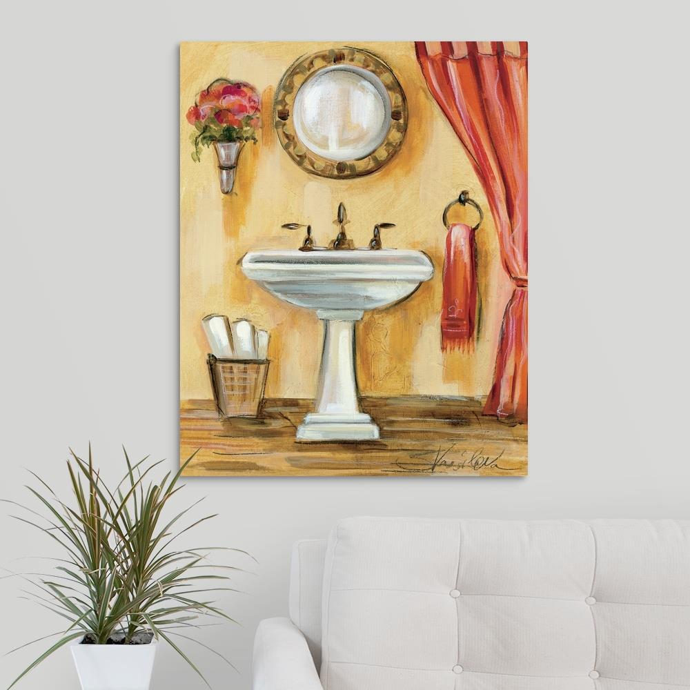 GreatBigCanvas Tuscan Bath IV by Silvia Vassil 30-in H x 24-in W ...