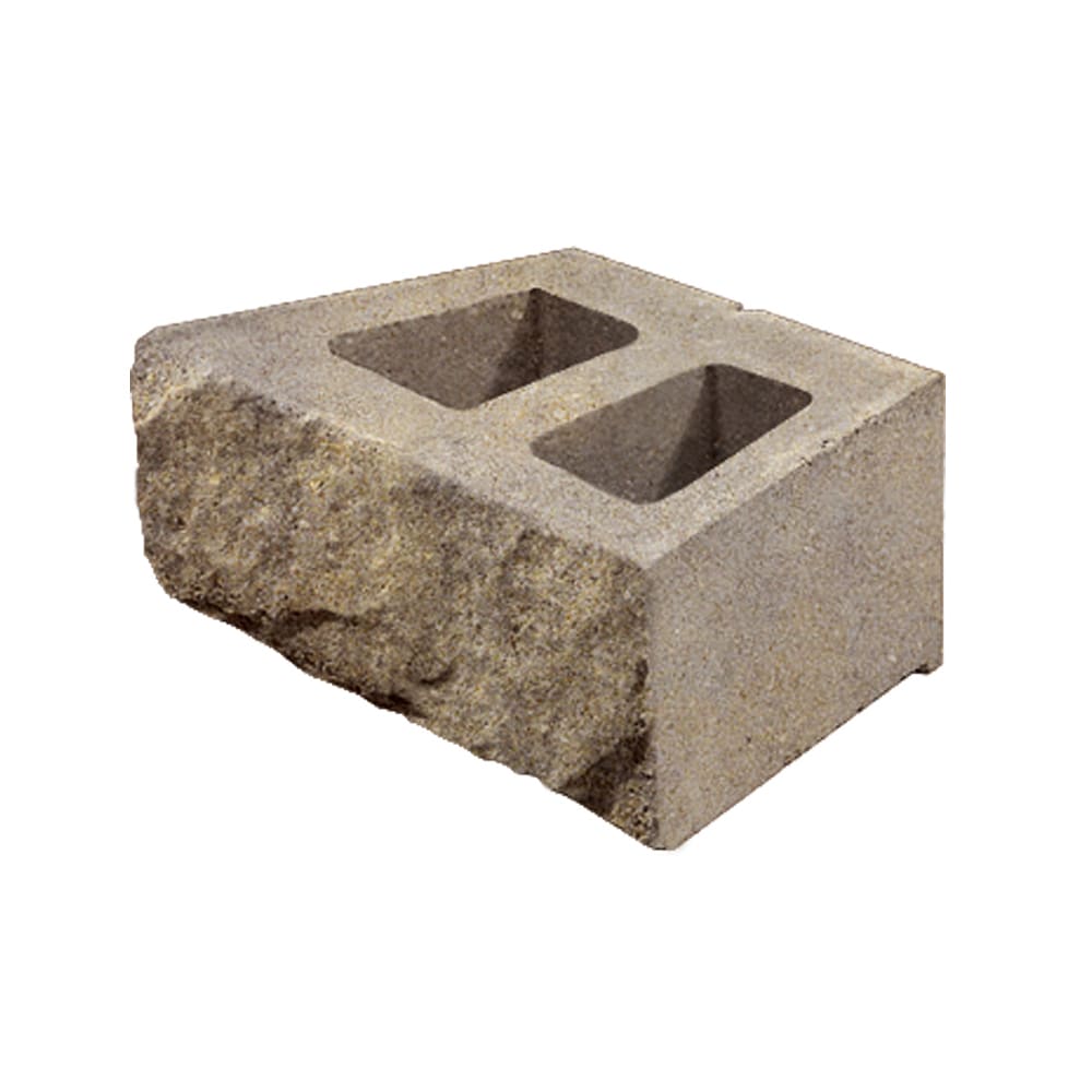 6-in H x 16-in L x 10-in D Buff/Charcoal Concrete Retaining Wall Block in Gray | - Lowe's 163080162