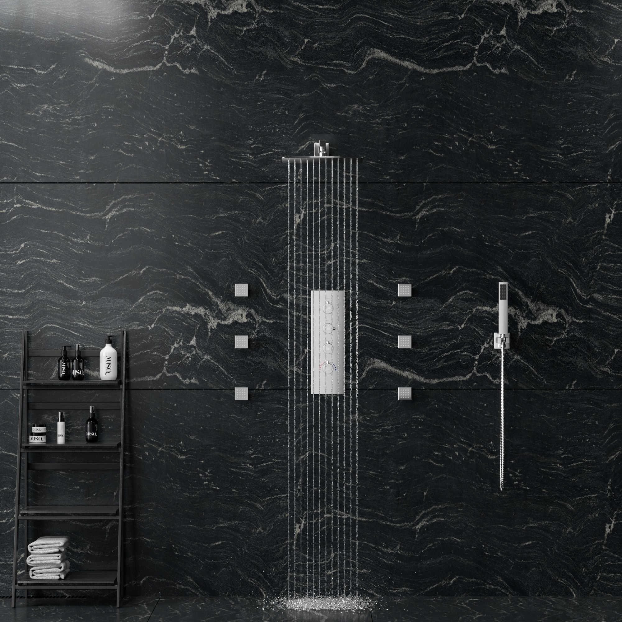 Clihome RCH-BAST851B Showerhead-Bar-Panels - View #3