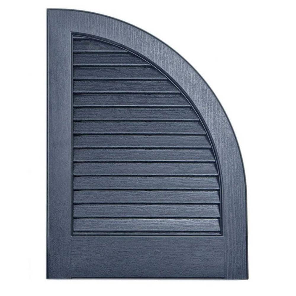 Alpha ACCLVQTRRNDRO 14.5-in W x 17-in H Royal Louvered Exterior Shutters (2-Pack)