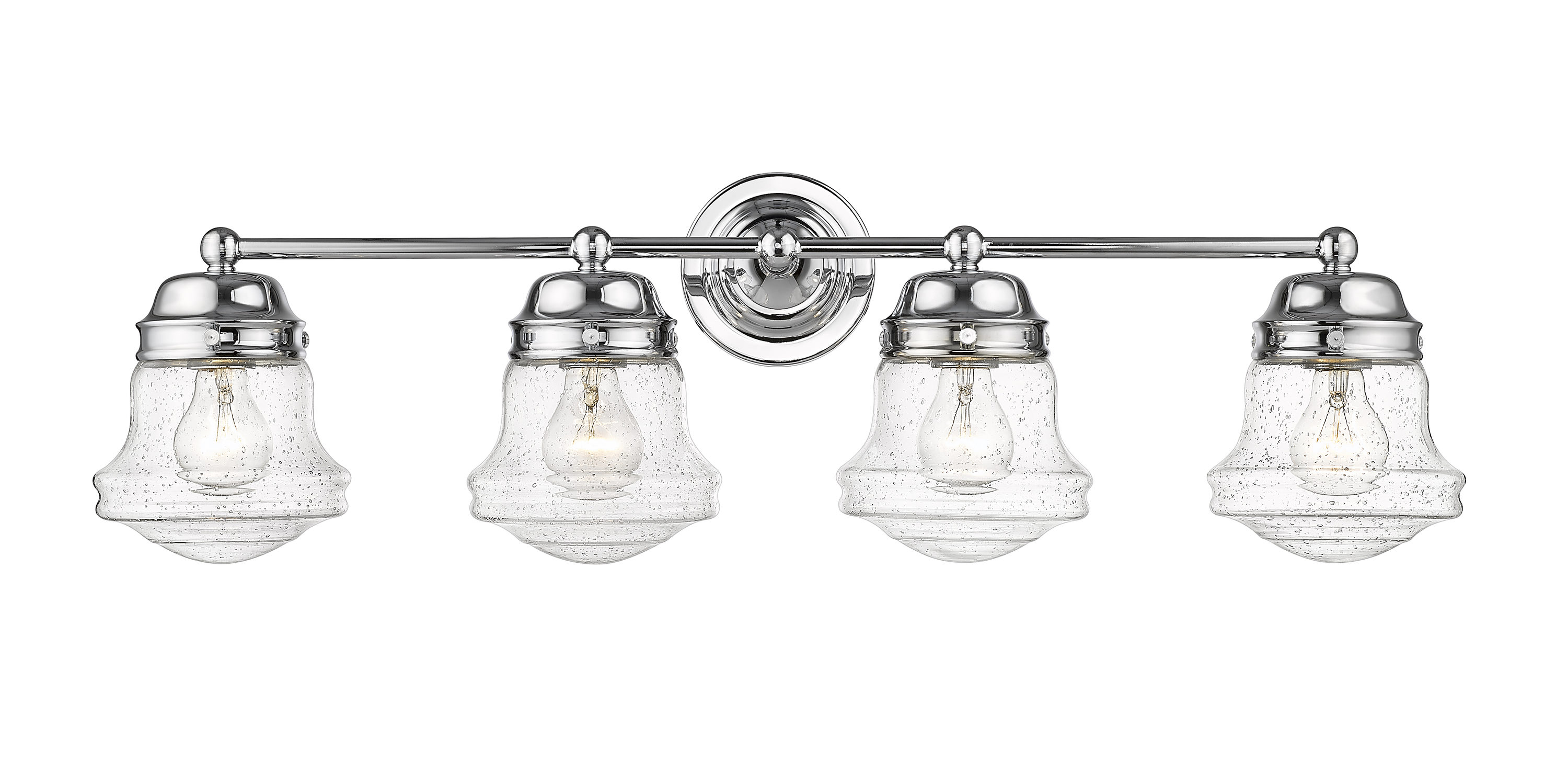 Z-Lite 736-4V-CH Vaughn 31.5-in 4 -Light Polished Chrome Transitional Vanity light