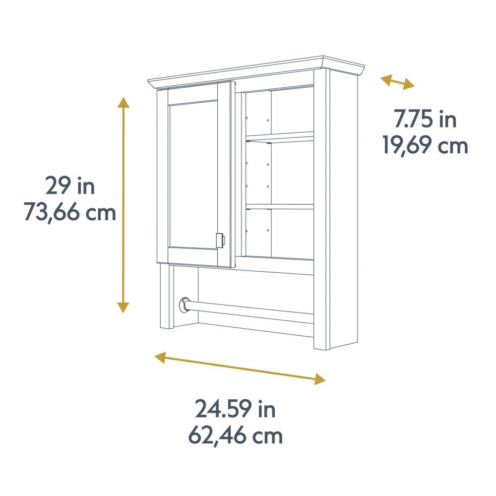 Style Selections 24.5-in x 29-in x 7.66-in White Bathroom Wall Cabinet ...