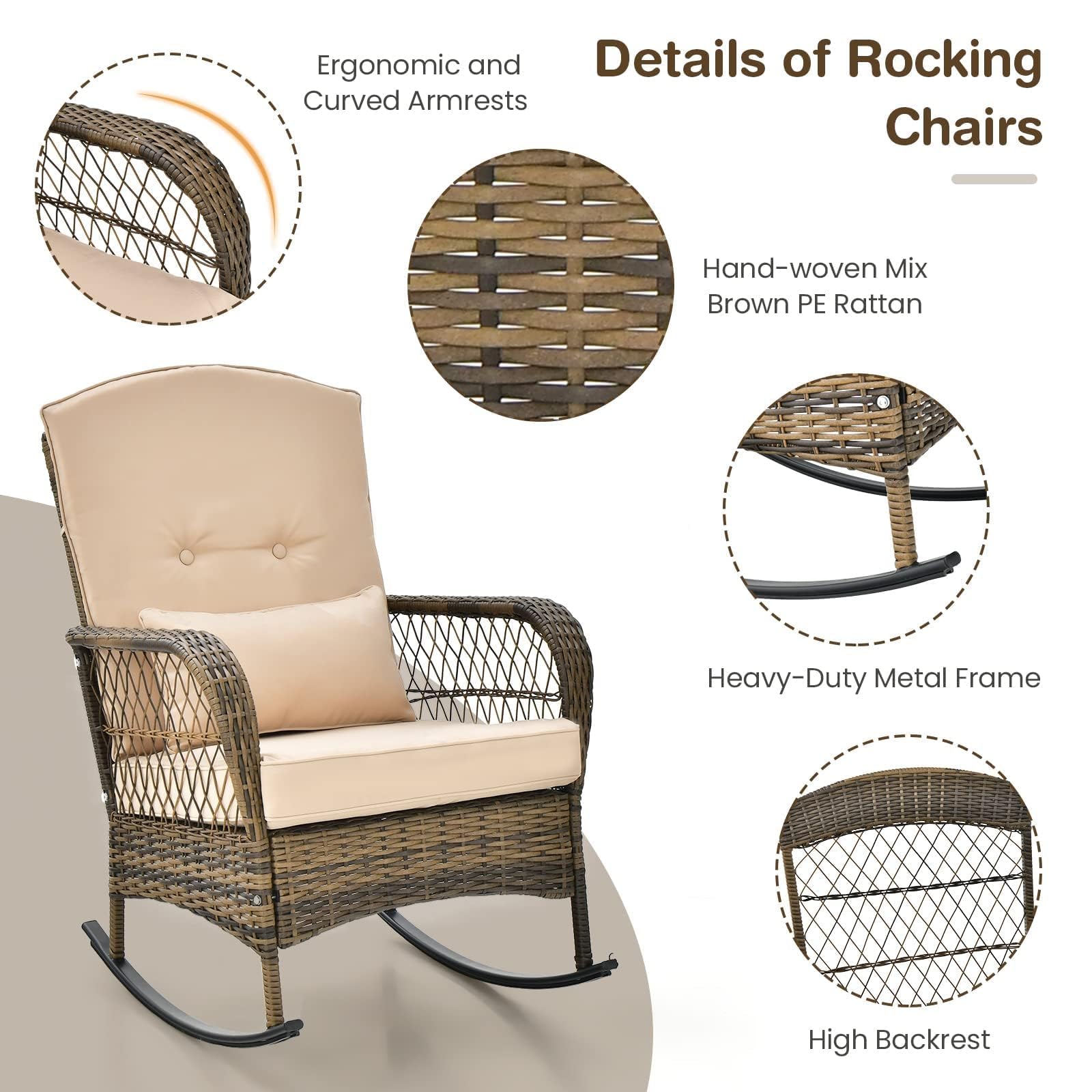 GarveeLife 5MF-GTAPQTRQ14V Patio-Chairs - View #2