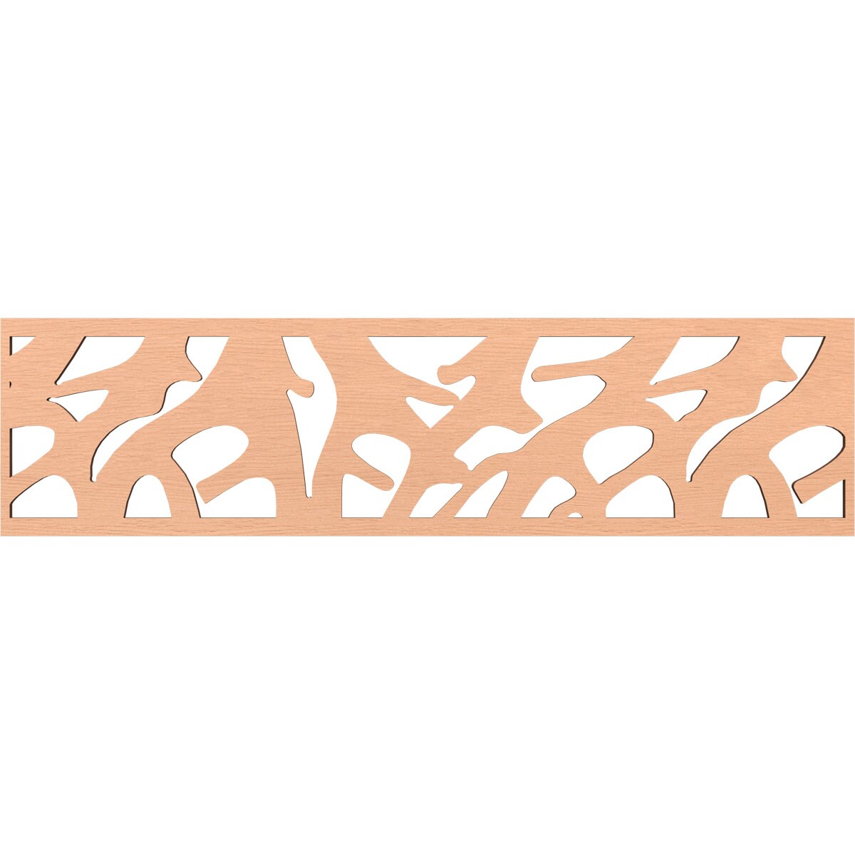 Ekena Millwork MLDB12X47MATAL Manton Fretwork Flat Trim 12-in x 3.92-ft Alder Brown Unfinished 2155957 Pierced Wall Panel Moulding