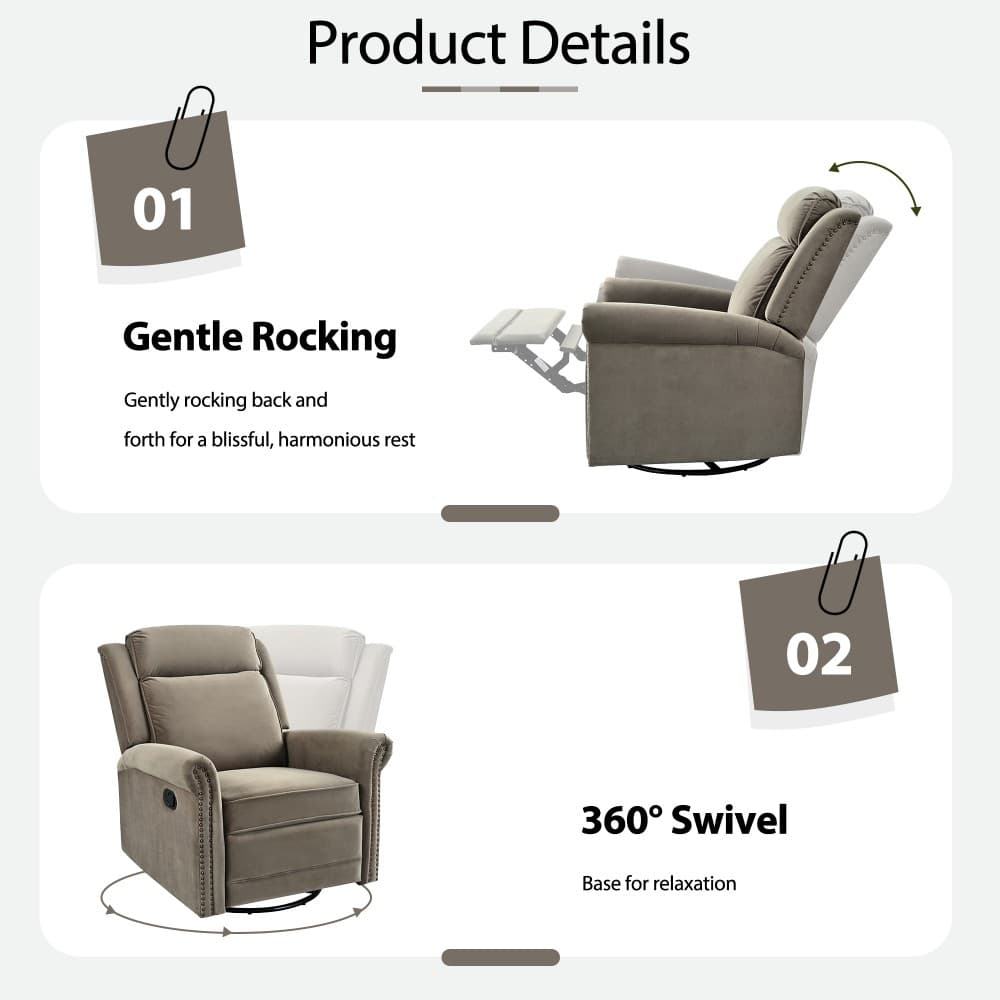 Coolbibila DIANA-RECLINER-BROWN chairs - View #5