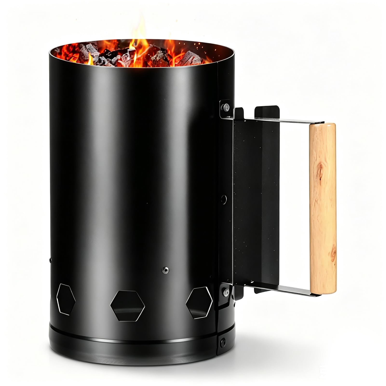 JVFCXXV -  Charcoal Chimney Starter 11 4x7 1x7 1in Portable Charcoal Grill Chimney Starter Grill ...
