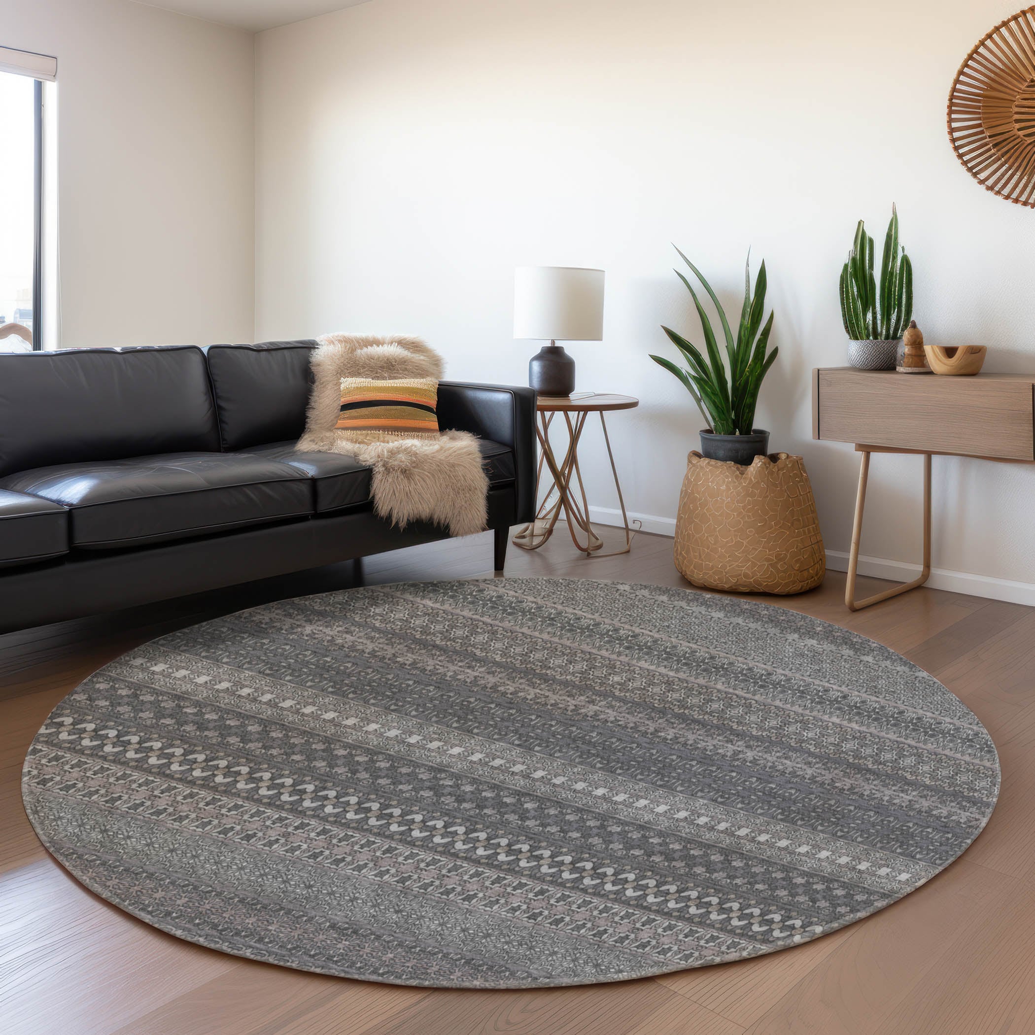 Addison Rugs AMF564PK2X8 Mayfield AMF564PK 2 x 7 (ft) Loomed Polyester Paprika Rectangular Indoor Geometric Machine washable Area rug