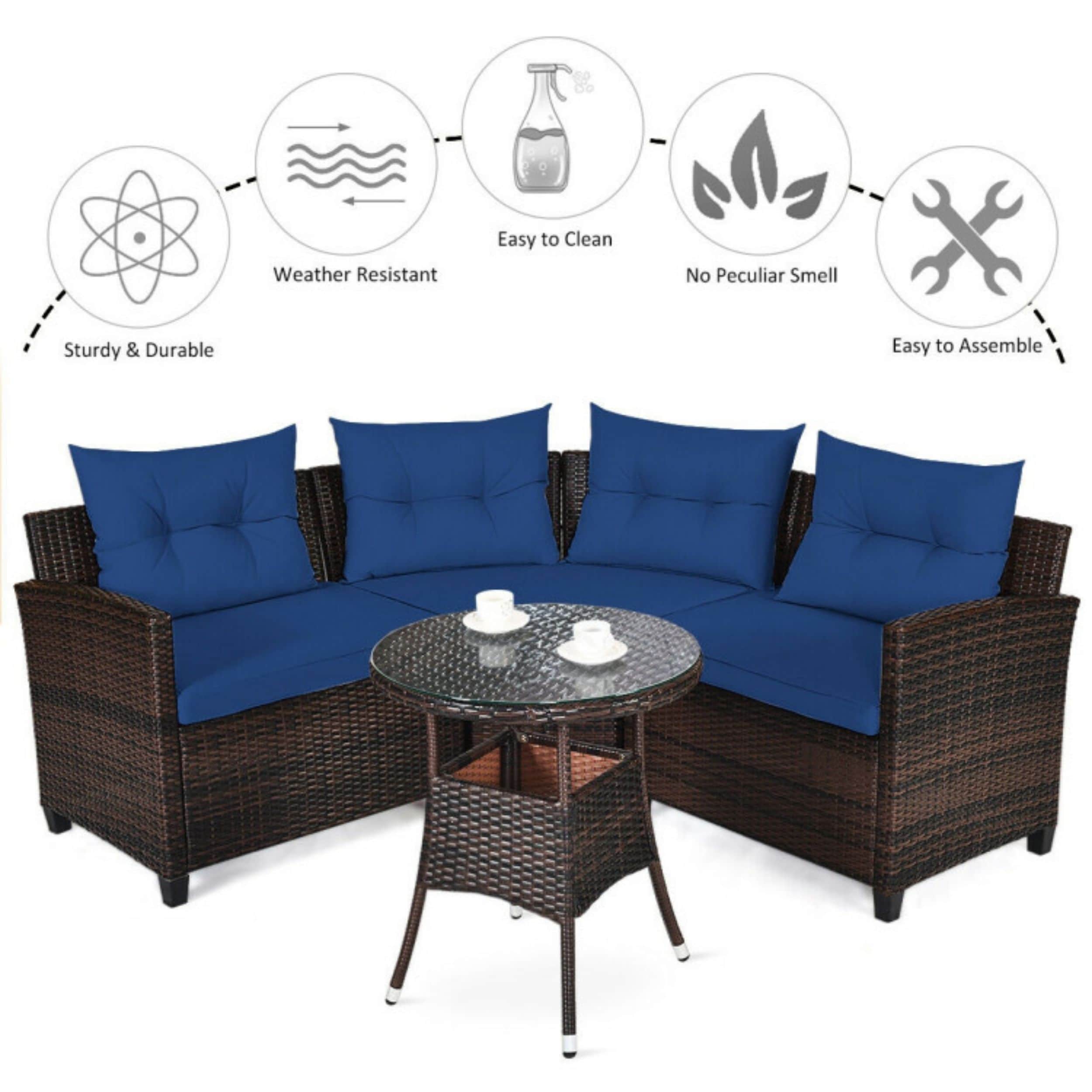 WELLFOR ZNGOT23GR+ Patio-Sofas-Daybeds - View #2
