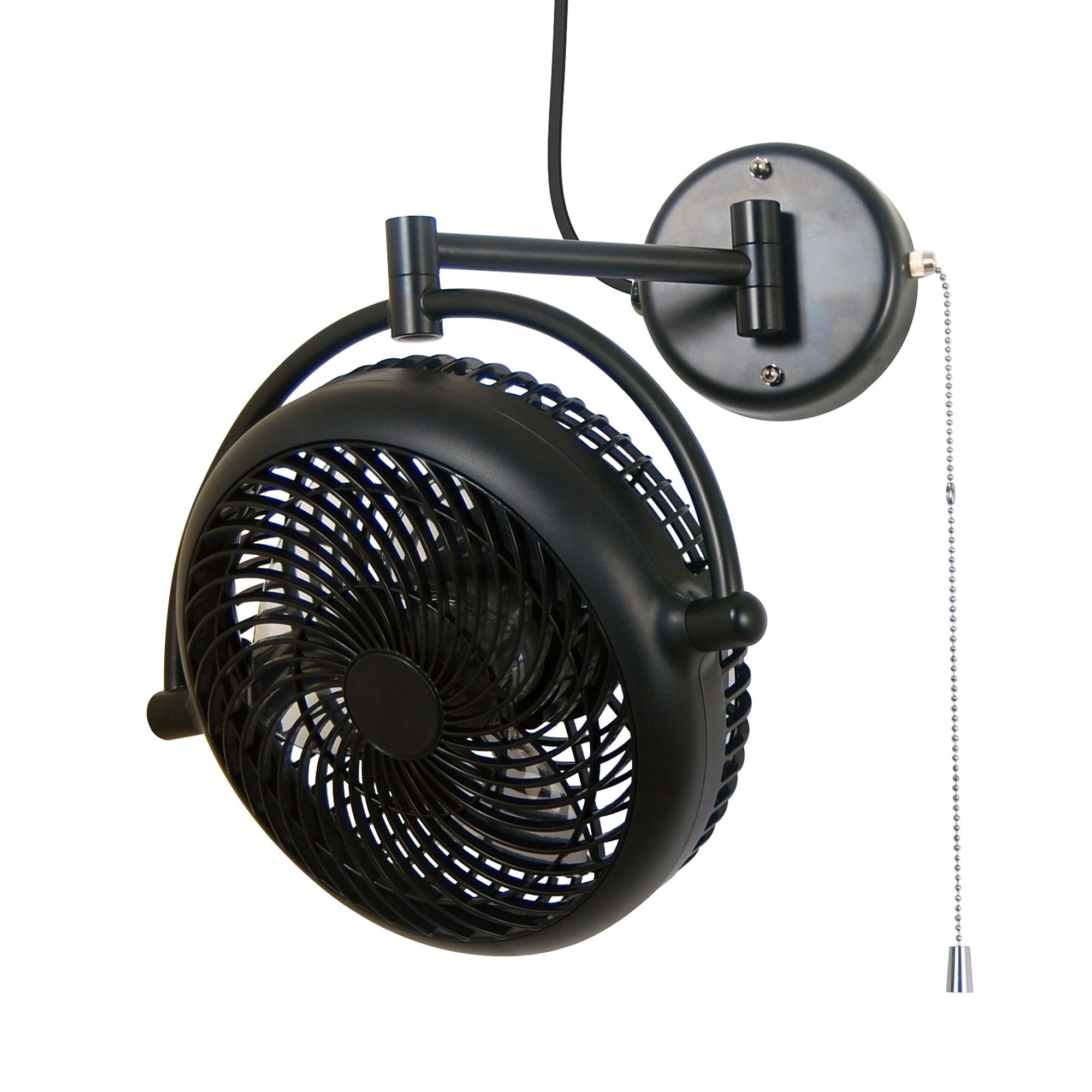 scramble kampagne bundet Parrot Uncle 8-in Plug-in Indoor Black Wall Mounted Fan in the Wall Mounted  Fans department at Lowes.com