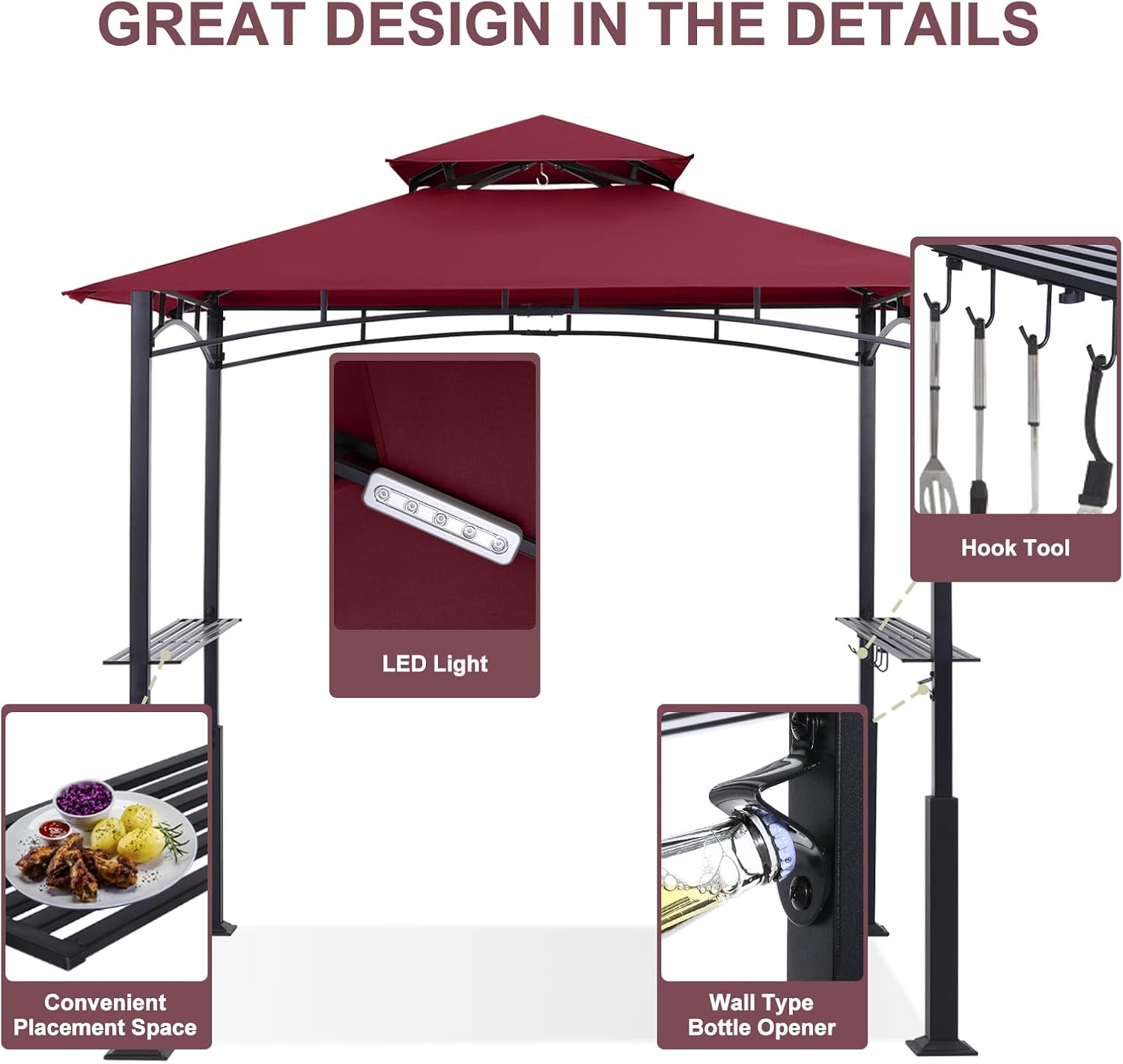 ABCCANOPY ABC-D2DCZ-SNT Wood-Resin-Gazebos - View #5