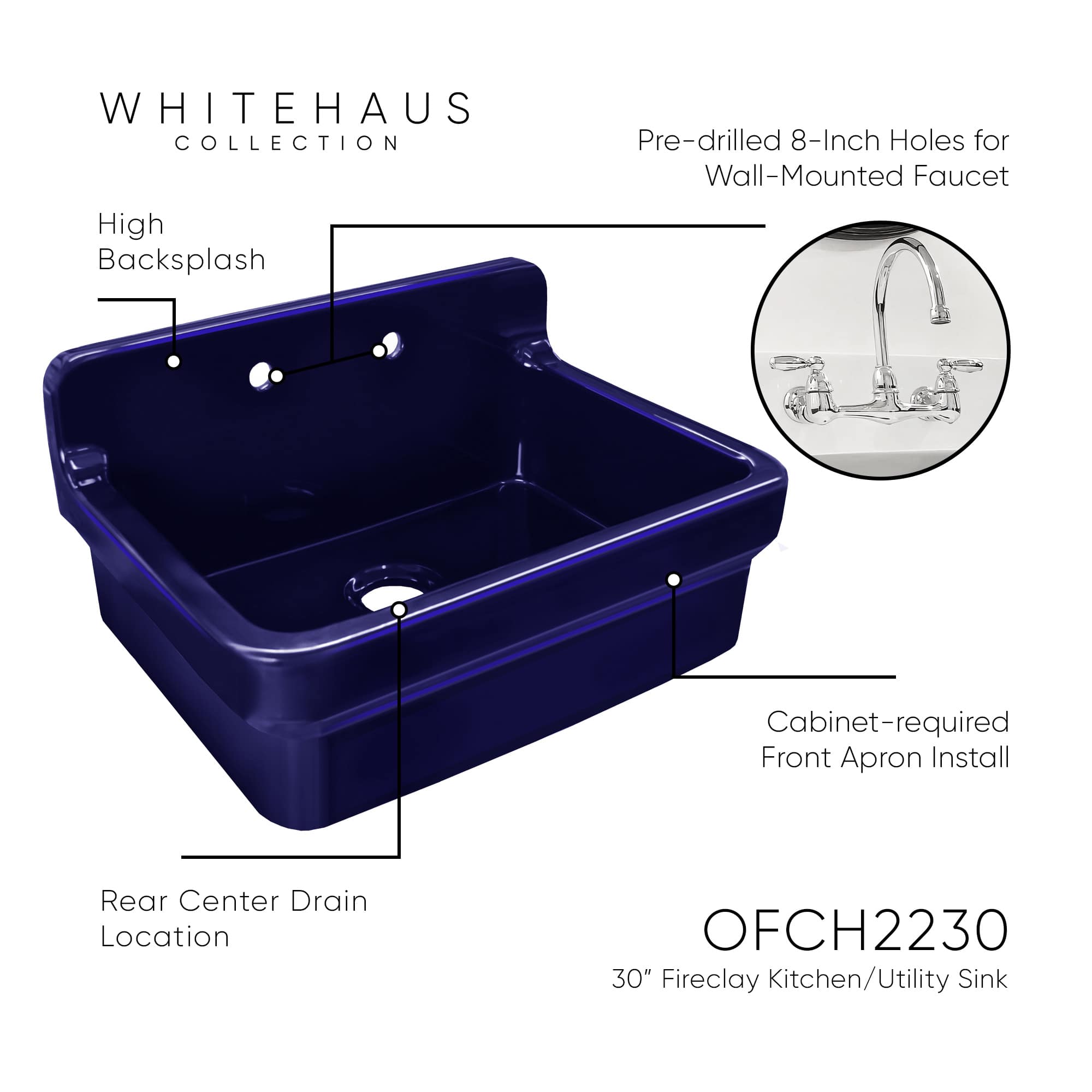 Whitehaus Collection OFCH2230-BLUE Kitchen-Sinks - View #6