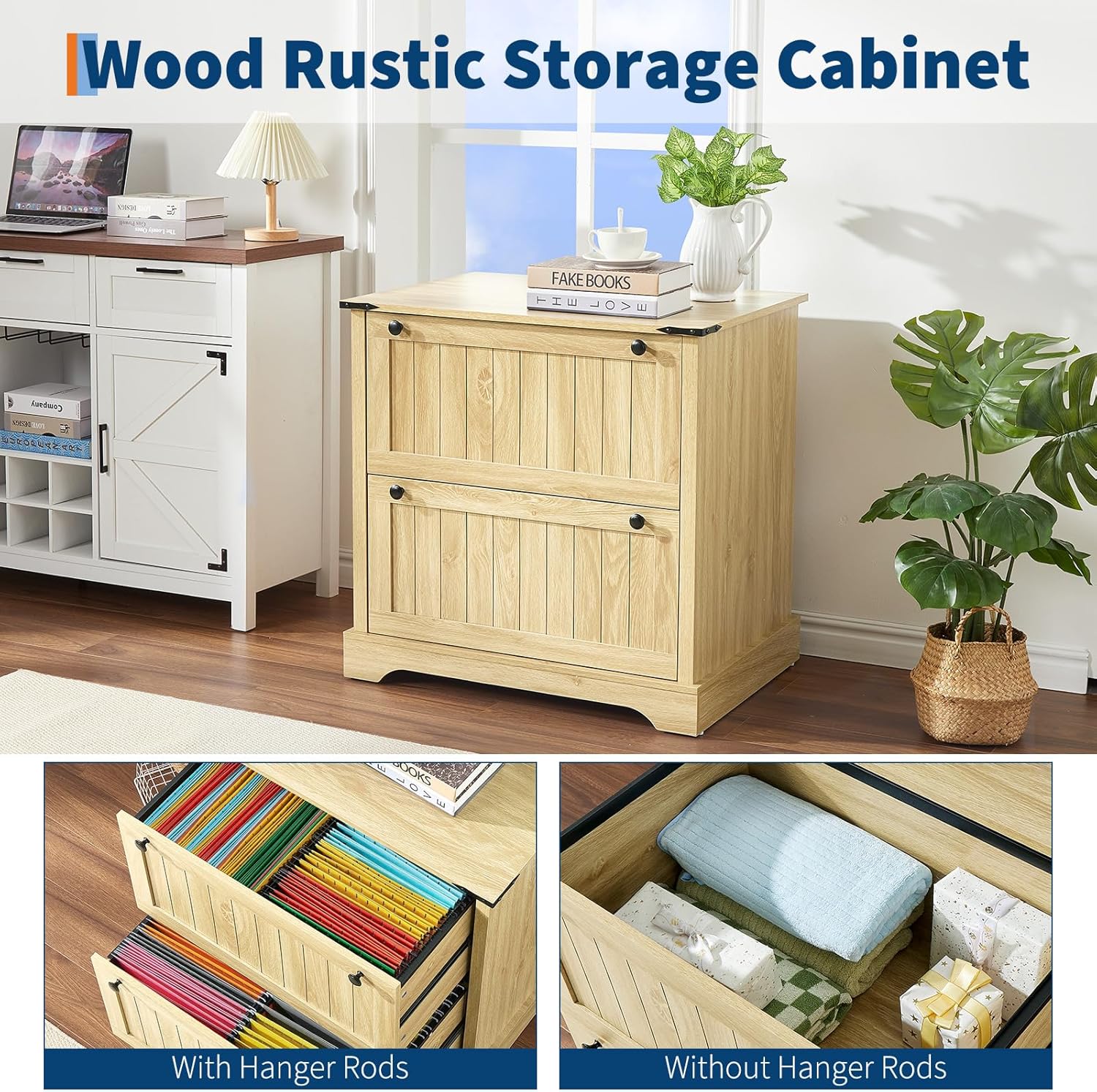 Garvee Farmhouse File Cabinets with 2 Drawers30Inches File Cabinets ...