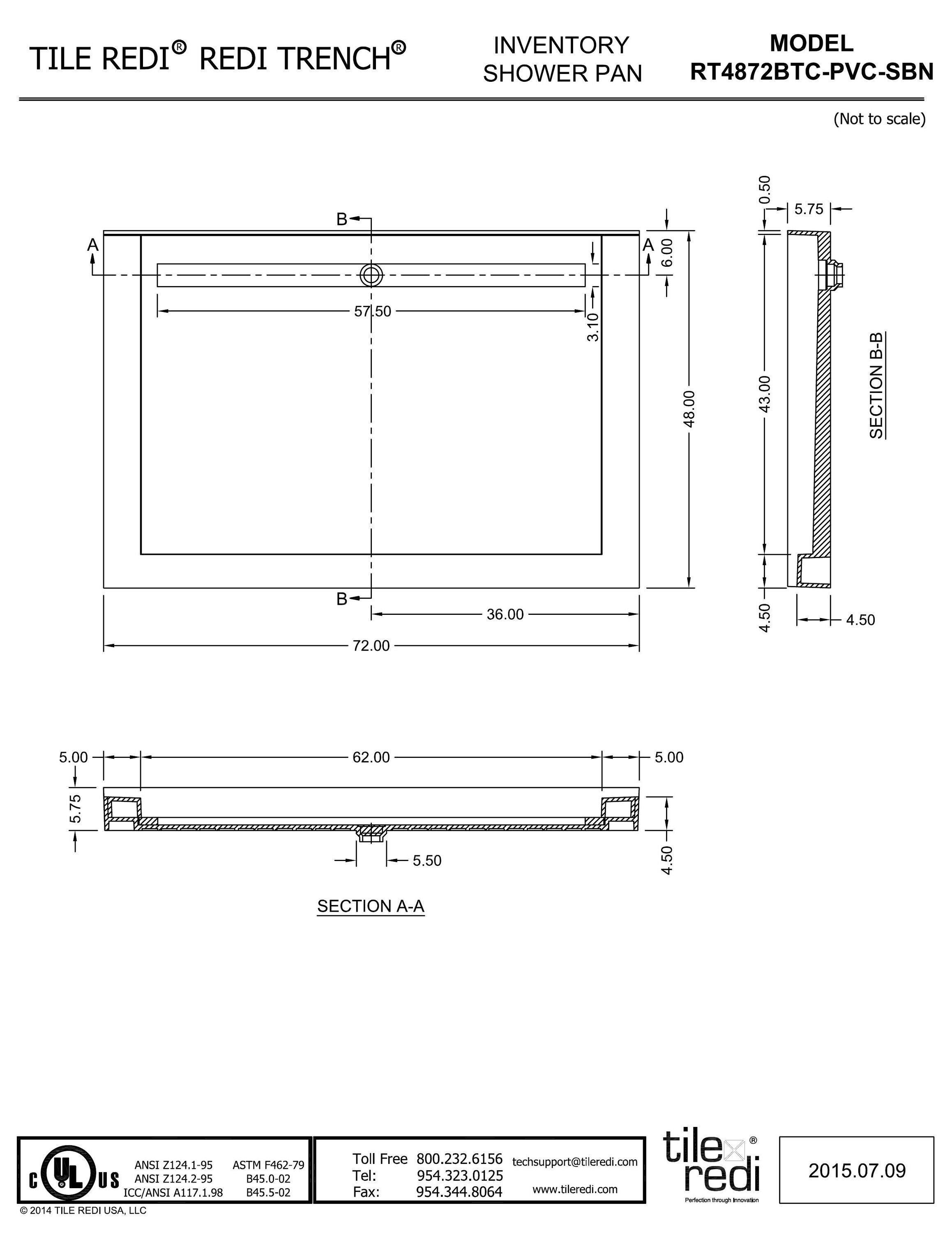 Tile Redi RT4872BTC-PVC-SBN Shower-Floors - View #8