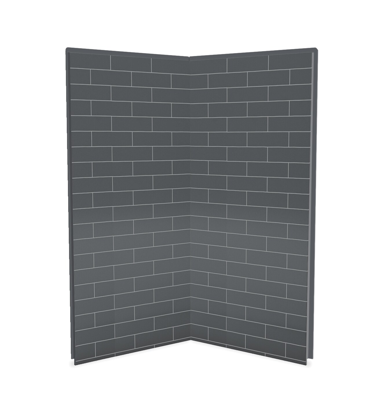 Maax Utile Metro 36 in. W x 80 in. H Direct-to-Stud Fiberglass Shower Wall Set for Corner in Thunder Grey, 2 Panels