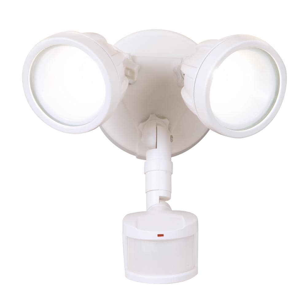 All-Pro 180-Degree 2-Head White LED Motion-Activated Flood SOLAR MSLED600W 