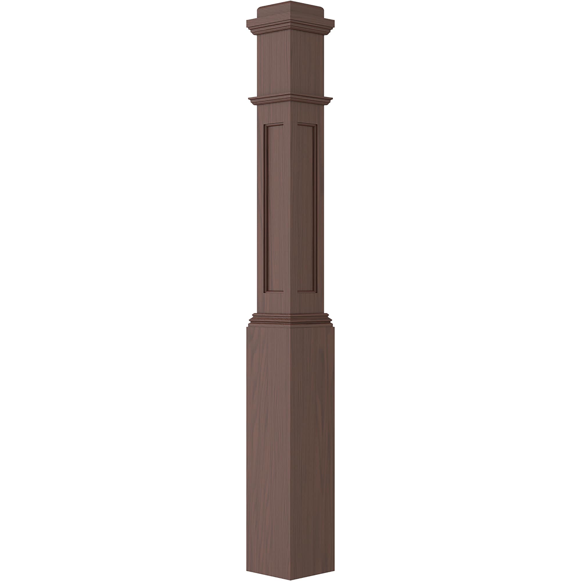 L.J. Smith Stair Systems LJRC-4091-W 6.25-in x 55-in Unfinished Walnut Universal Stair Newel Post