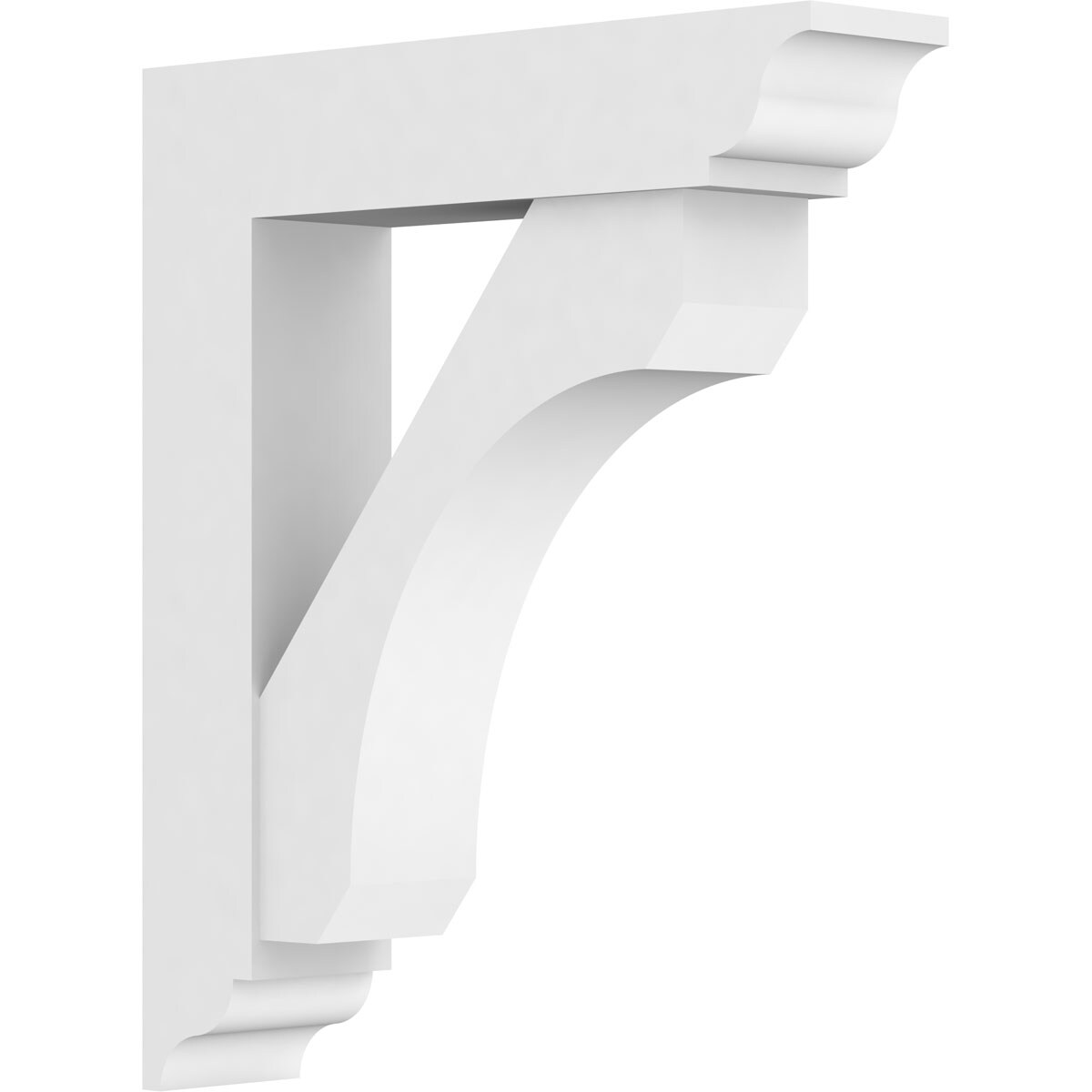 Ekena Millwork BKTP05X20X26LEC01 Standard Legacy 5-in x 20-in x 26-in White PVC Standard bracket