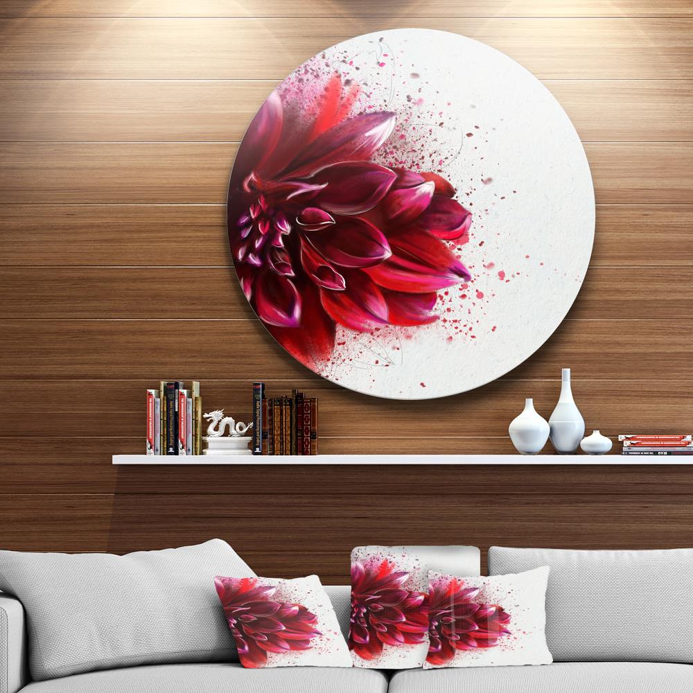 Designart 36-in H x 36-in W Floral Metal Print at Lowes.com