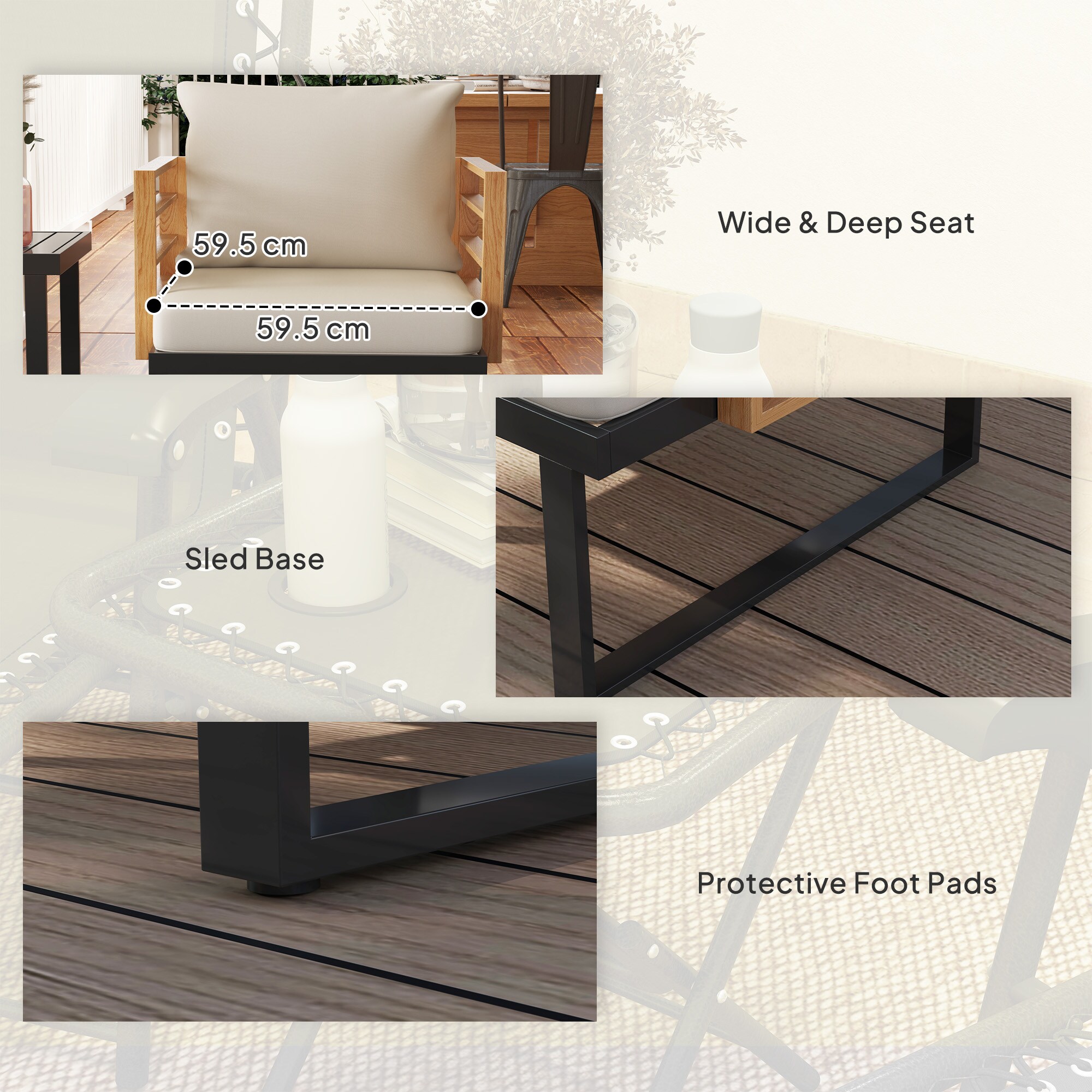 Outsunny 84G-707V00BG Patio-Tables - View #8