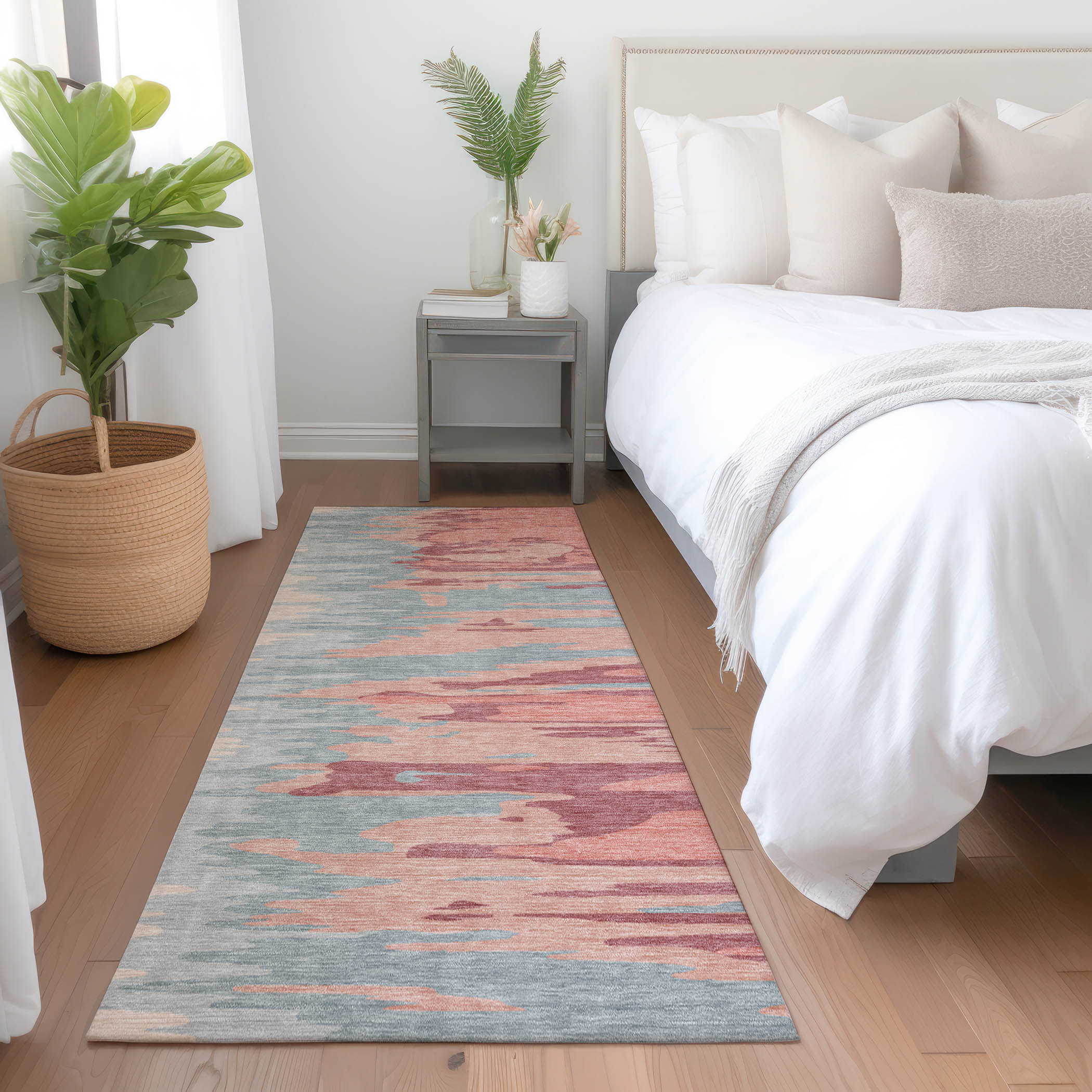 Addison Rugs ACN1050CR2X8 Chantille ACN1050CR 2 x 7 (ft) Polyester Coral Rectangular Indoor/Outdoor Geometric Machine washable Runner rug