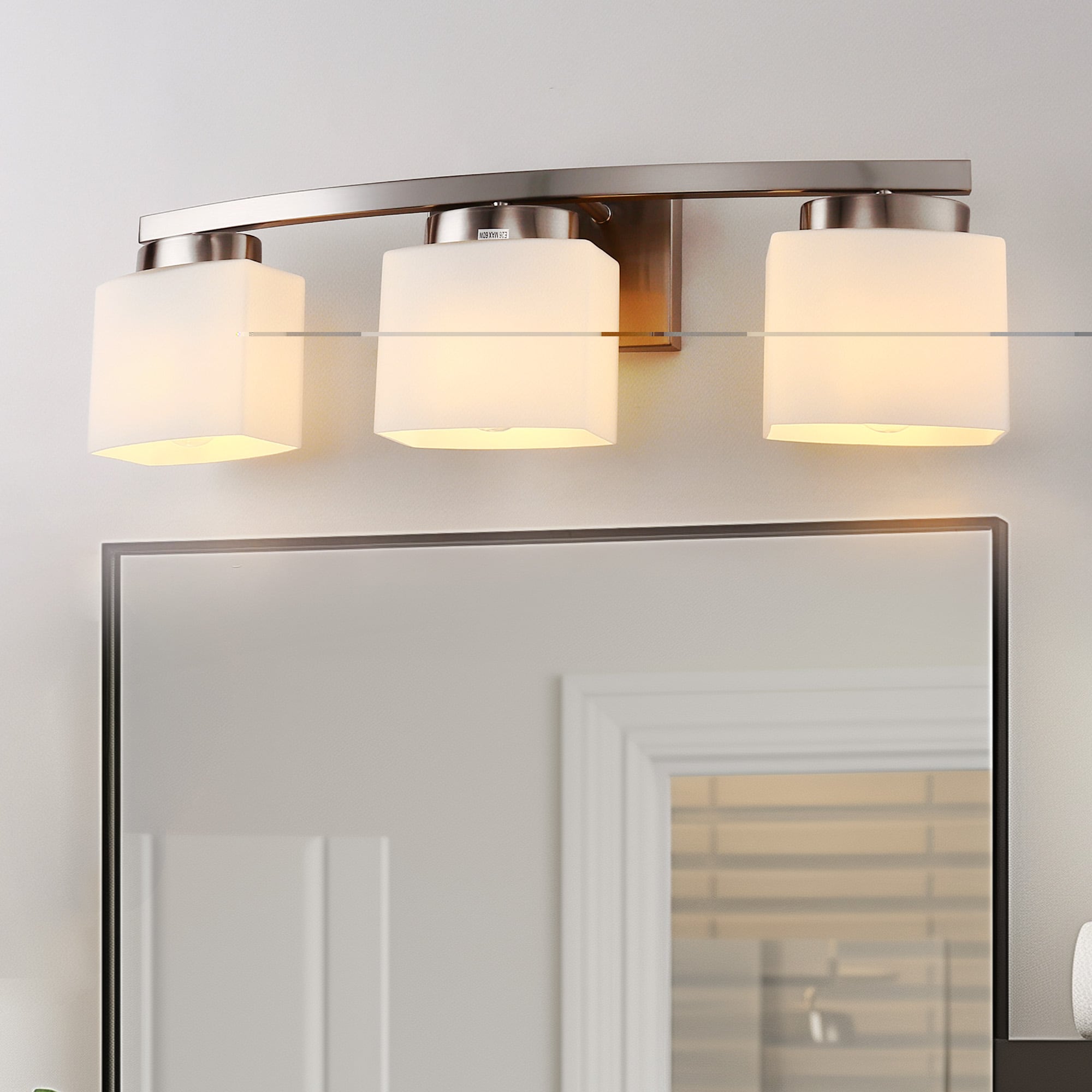 YANSUN LA-JQ34301CNK-1A 24.4-in 3 -Light Black Industrial Vanity light