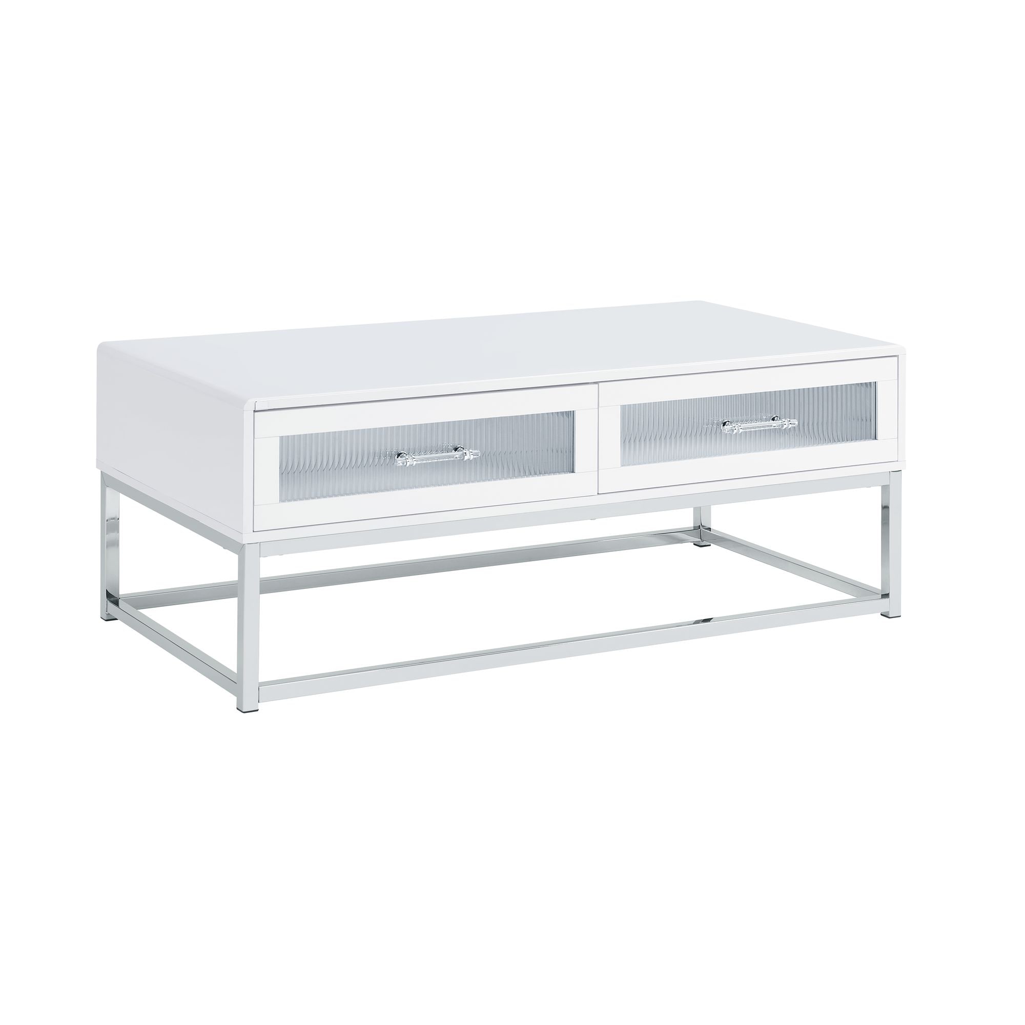 Picket House Furnishings T-13250-7-CT Indira White Modern Coffee Table with Storage