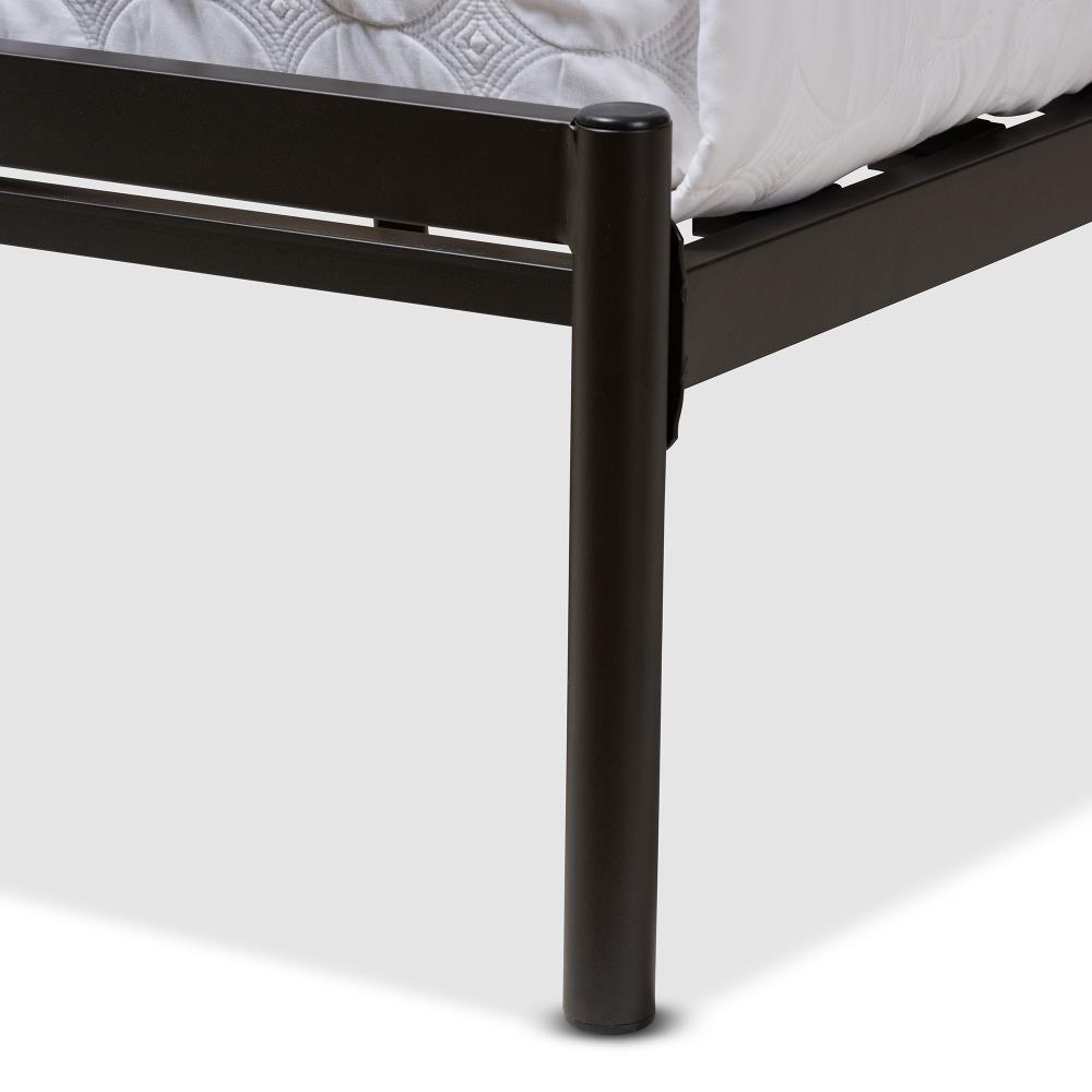 Baxton Studio Sabine Black Queen Metal Platform Bed in the Beds